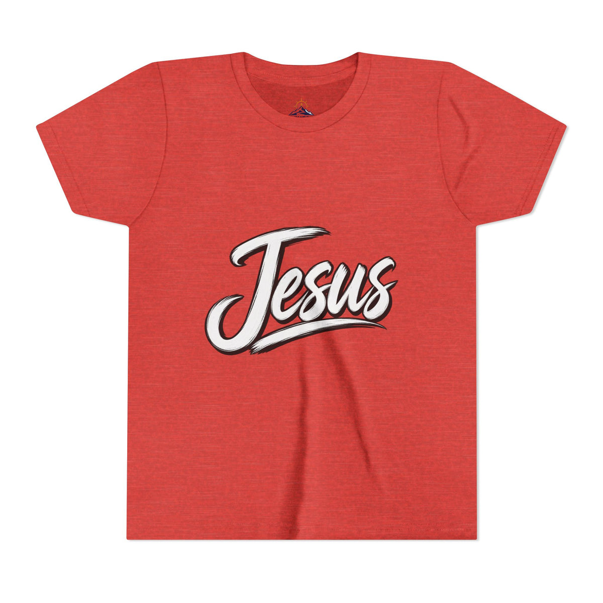 Youth Tee — 'Jesus' Script Graphic Christian Kids Shirt