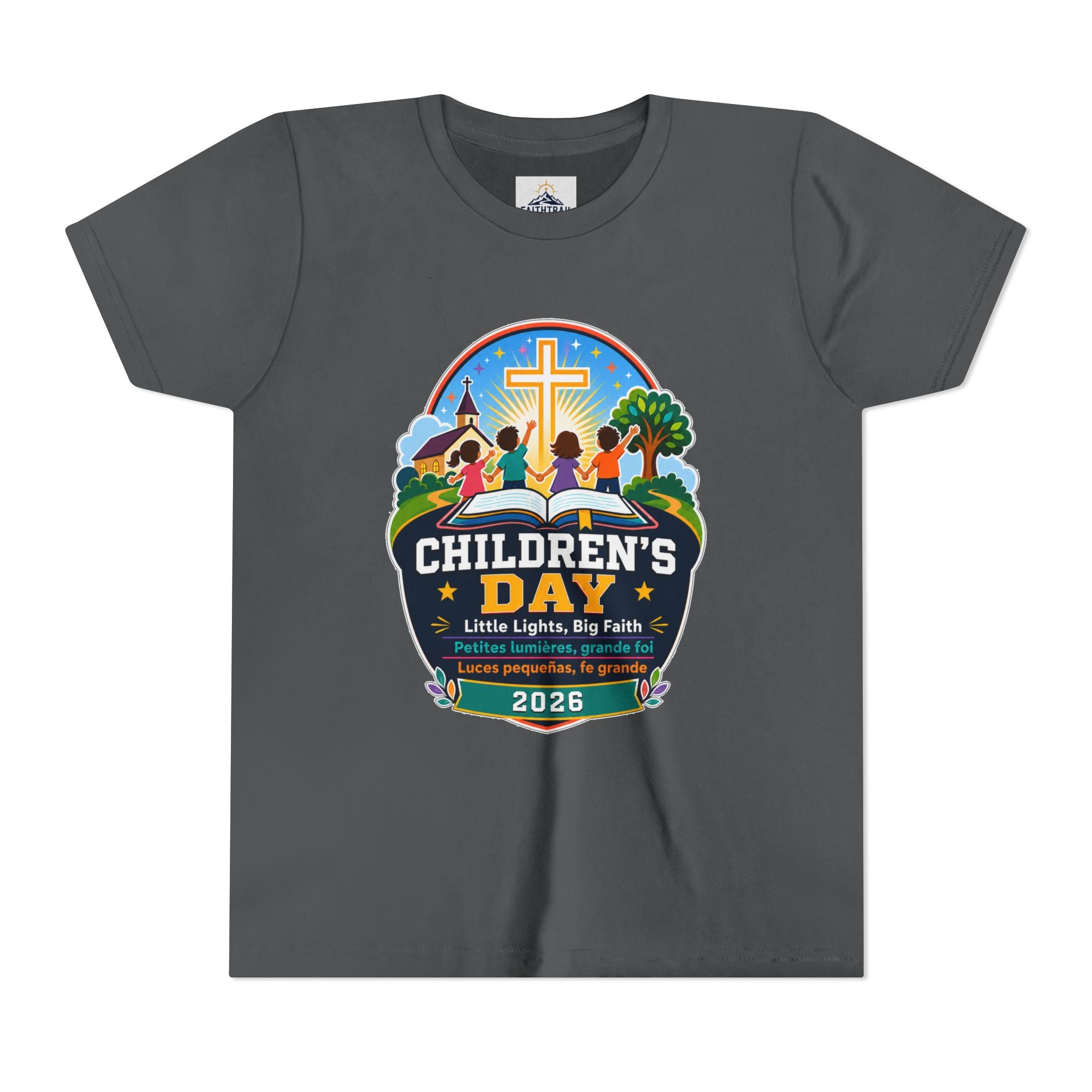 Children's Day Youth Tee – 'Little Lights, Big Faith' 2026 Church Kids T‑Shirt