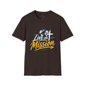 Live on Mission T-Shirt — Inspirational Christian Faith Tee with Globe & Cross Design