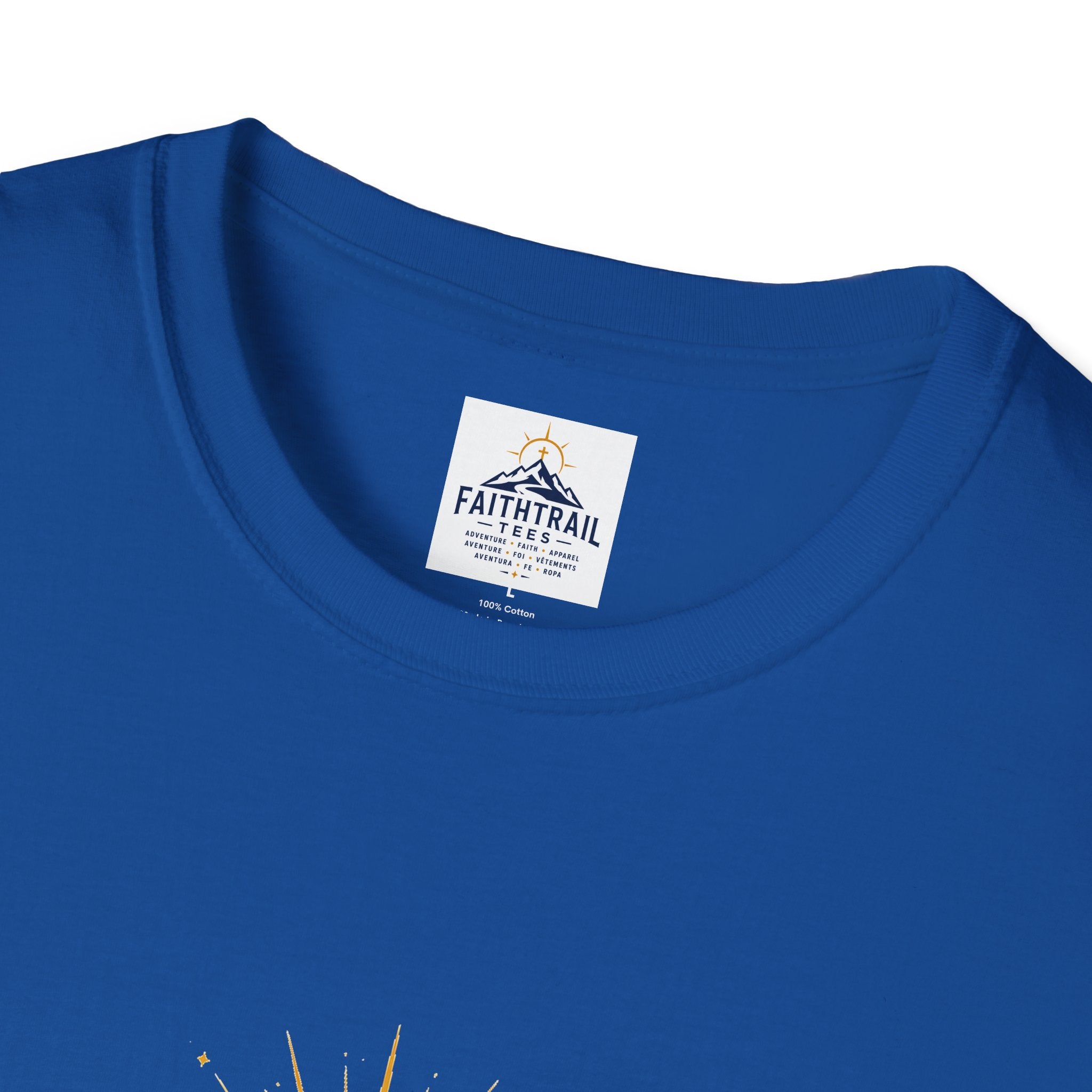 Faith Mountain T‑Shirt — "Foi Dieu" Cross Christian Tee