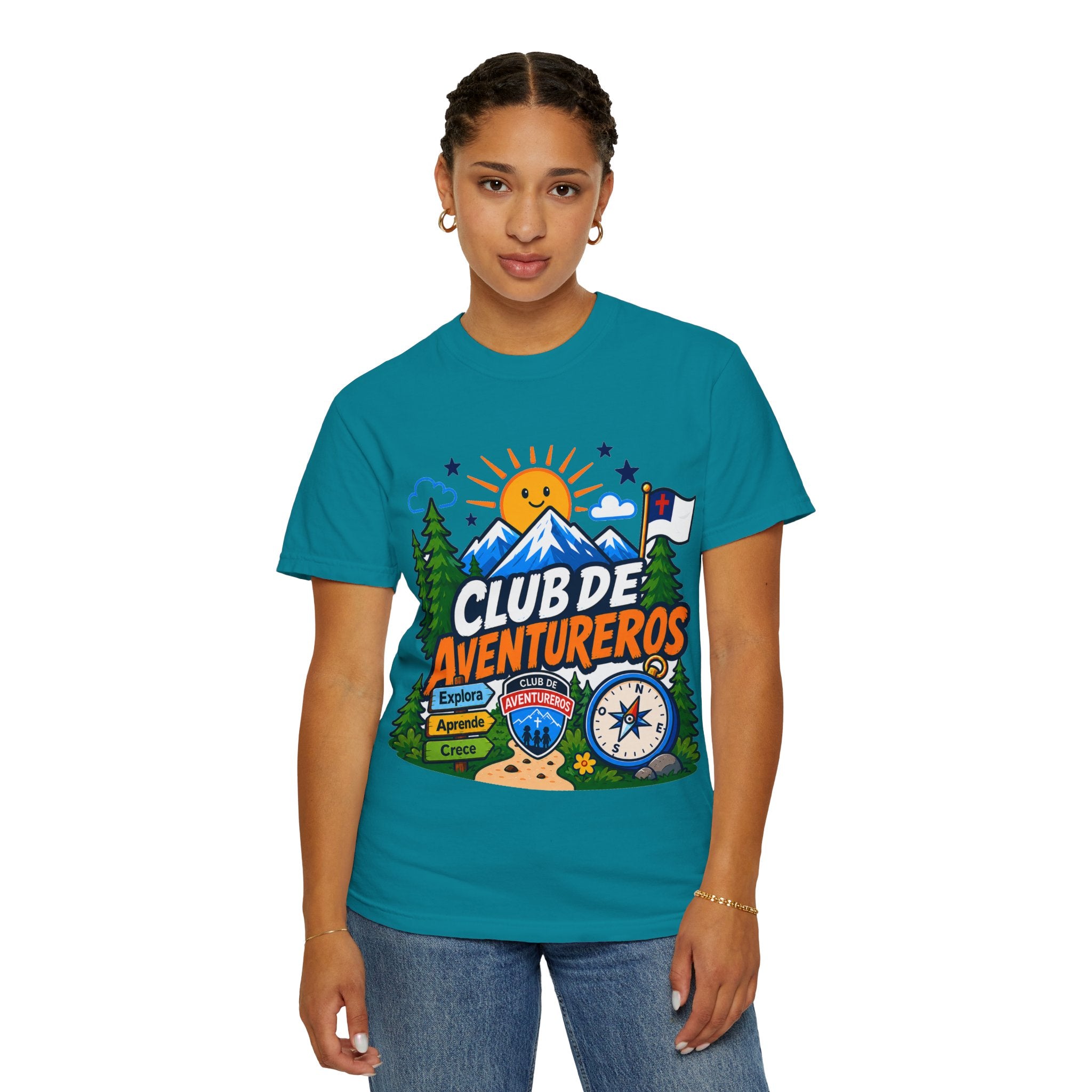 Club de Aventureros Camiseta (Adultos) | Camping, Brújula y Sol