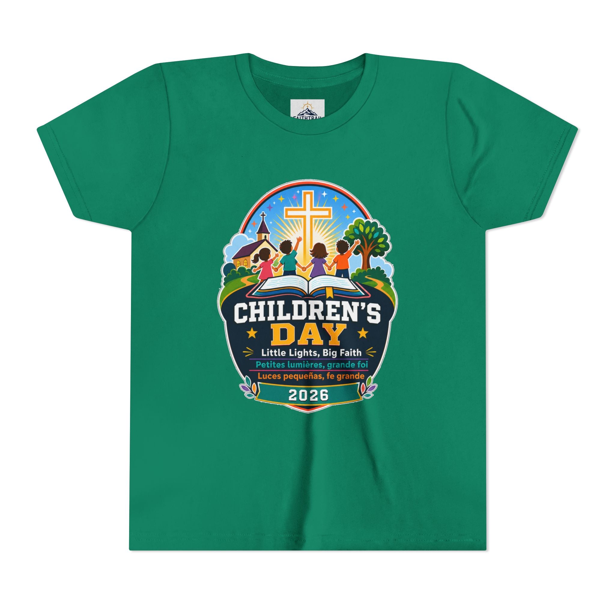 Children's Day Youth Tee – 'Little Lights, Big Faith' 2026 Church Kids T‑Shirt