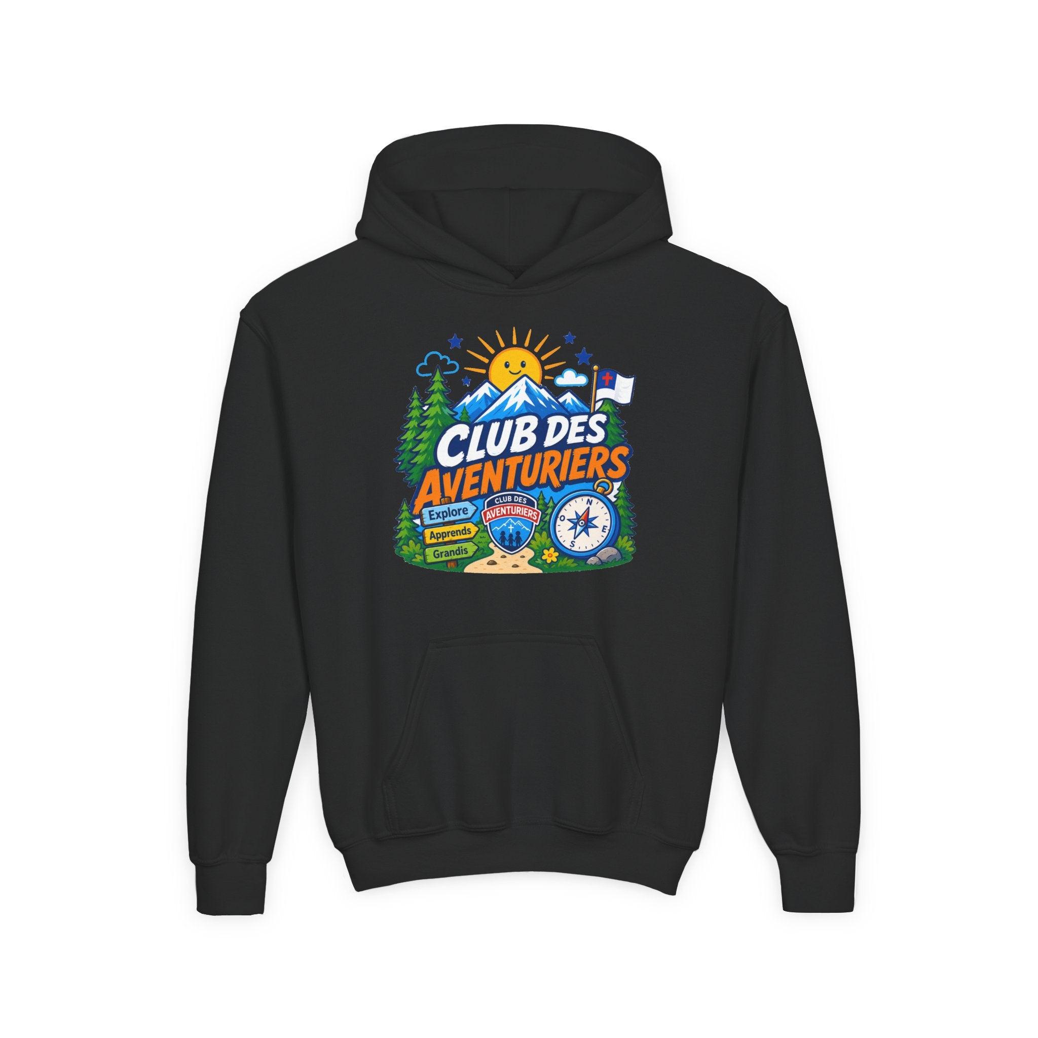 Club des Aventuriers Sweatshirt à Capuche (Enfants) | Design de Camping
