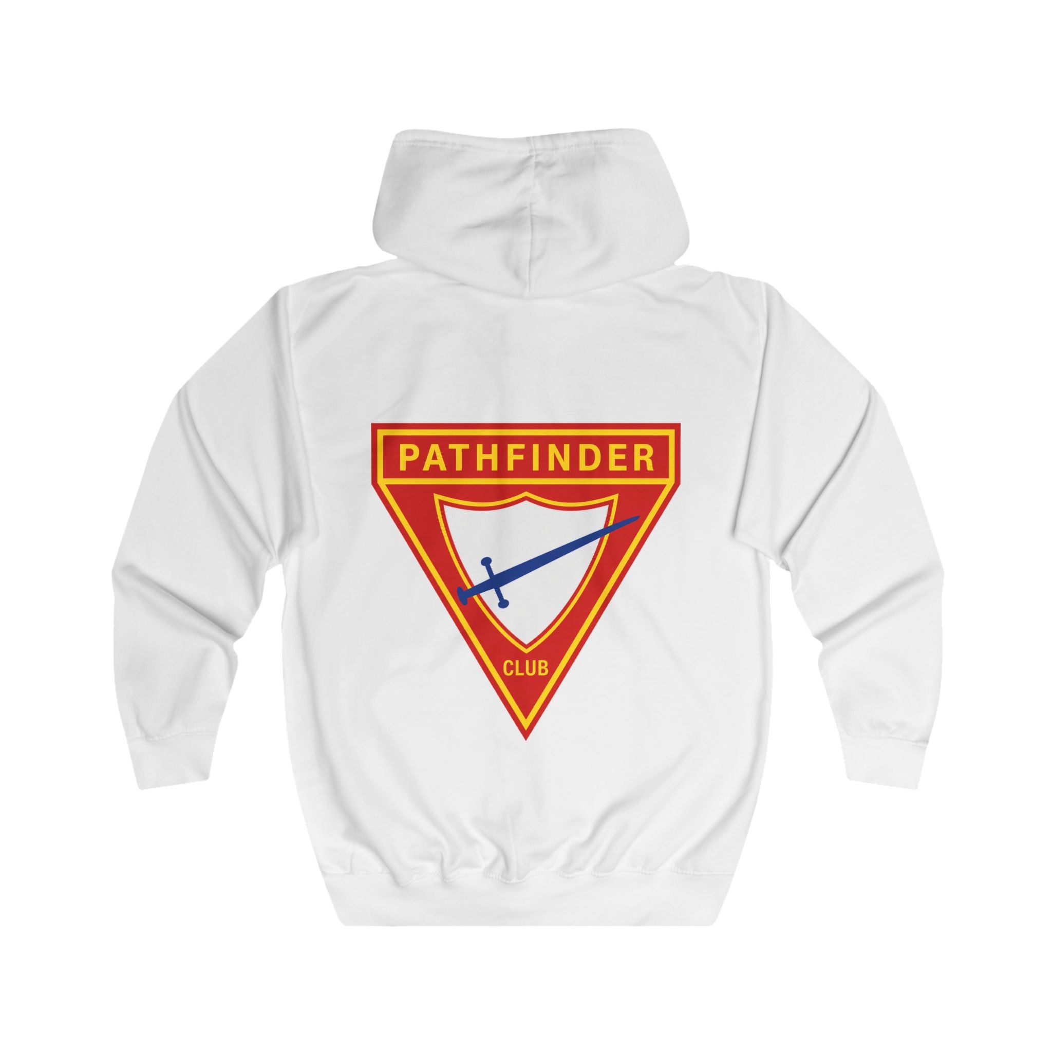 Pathfinder Club Zip Hoodie – Retro Shield Logo Hoodie