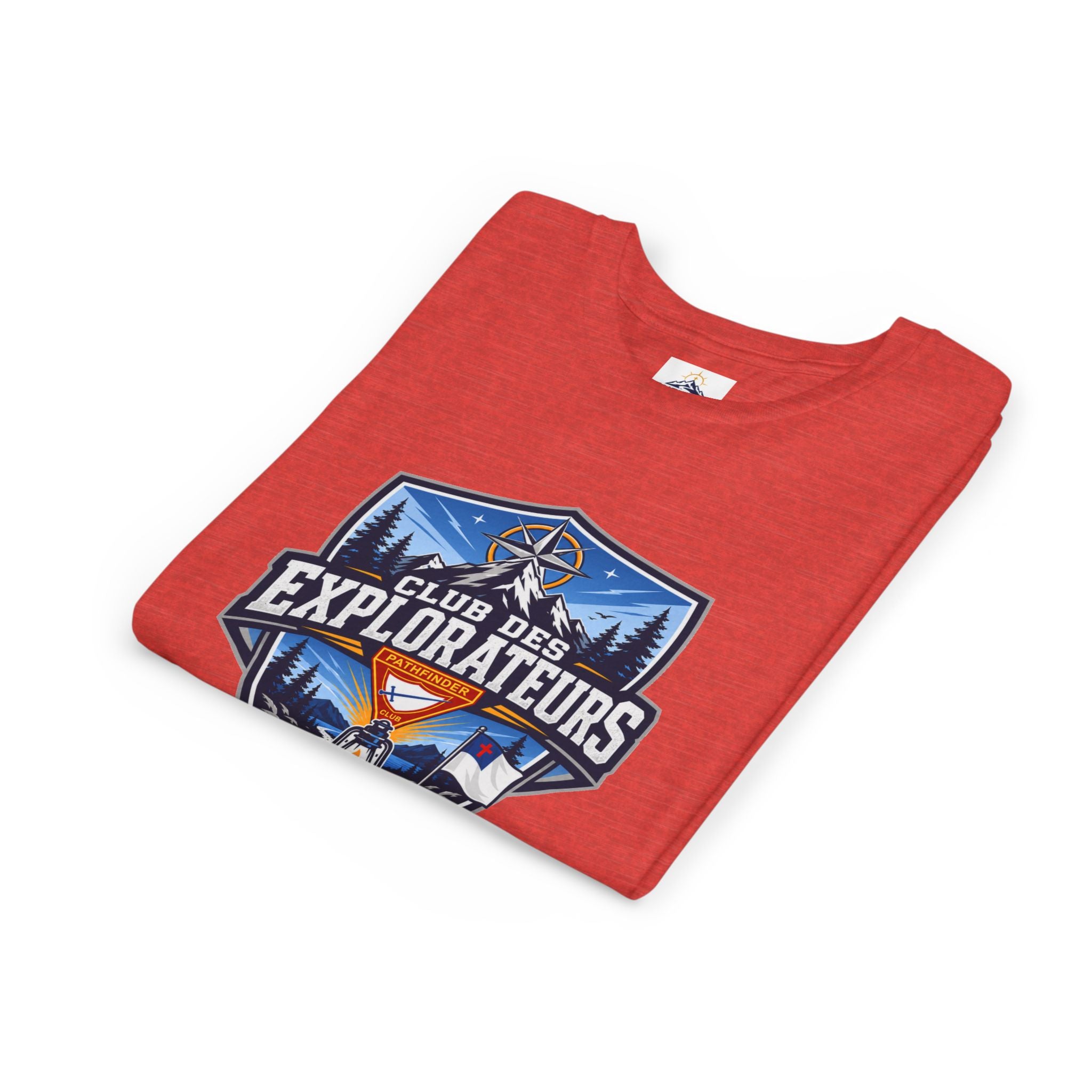 Explorateurs T-shirt pour les jeunes | Compas de camping, feu de camp, pins
