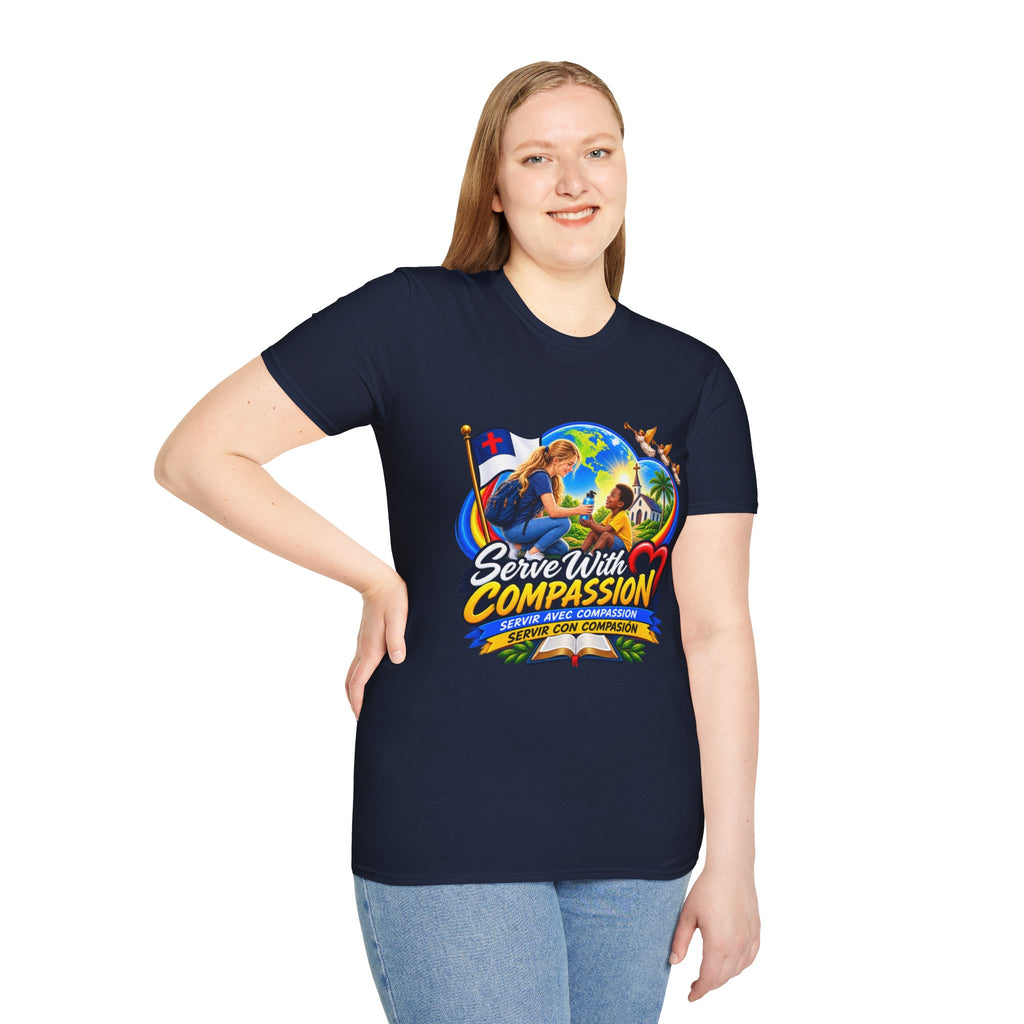 Serve With Compassion T-Shirt — Christian Volunteer Faith Tee