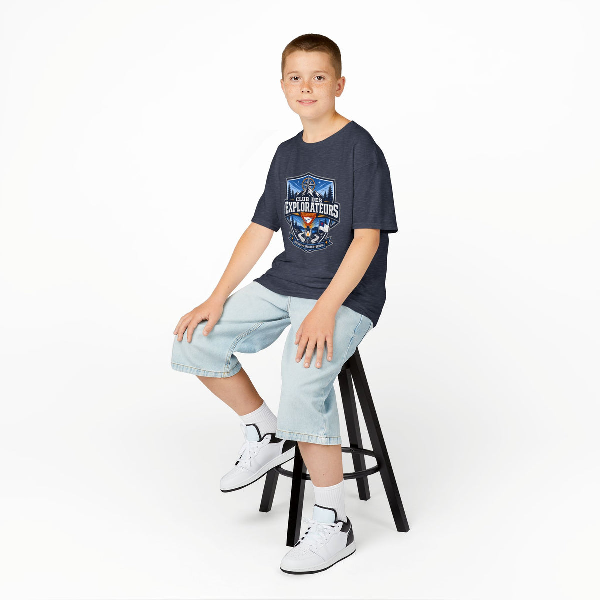 T-shirt unisexe pour enfants Club des Explorateurs | Lanterne
