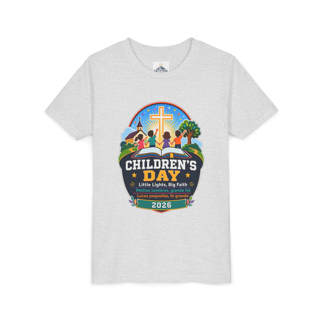 Children's Day Youth Tee – 'Little Lights, Big Faith' 2026 Church Kids T‑Shirt
