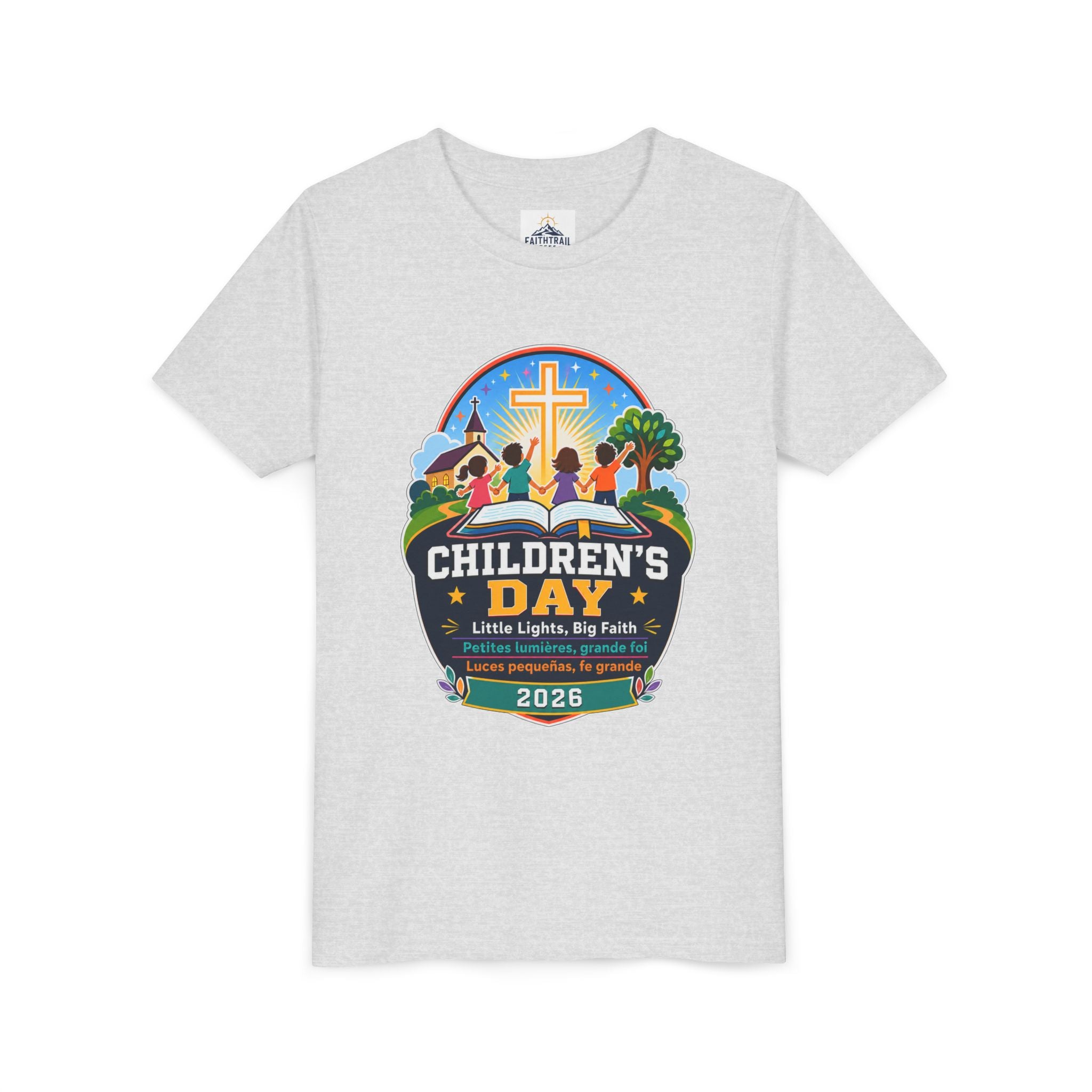 Children's Day Youth Tee – 'Little Lights, Big Faith' 2026 Church Kids T‑Shirt
