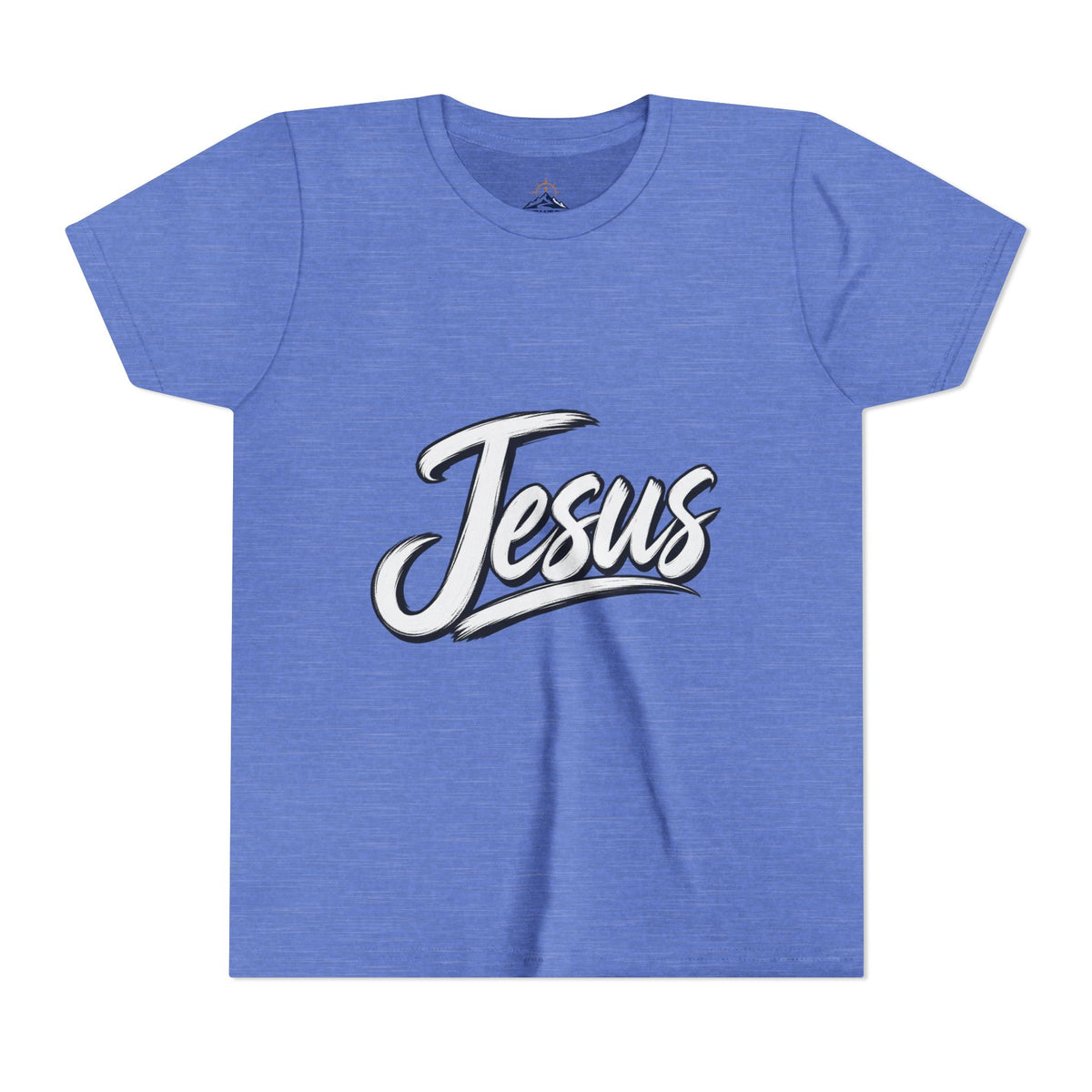 Youth Tee — 'Jesus' Script Graphic Christian Kids Shirt