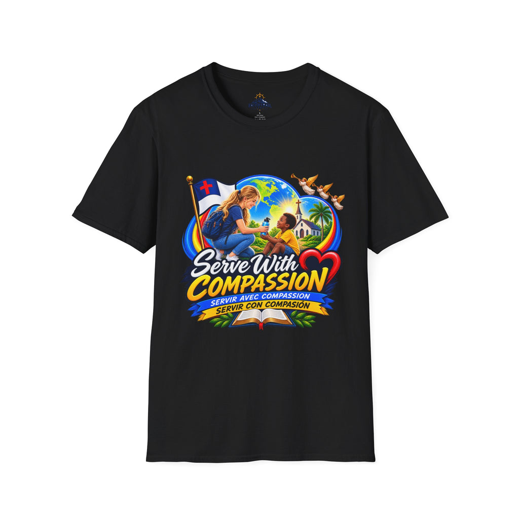 Serve With Compassion T-Shirt — Christian Volunteer Faith Tee