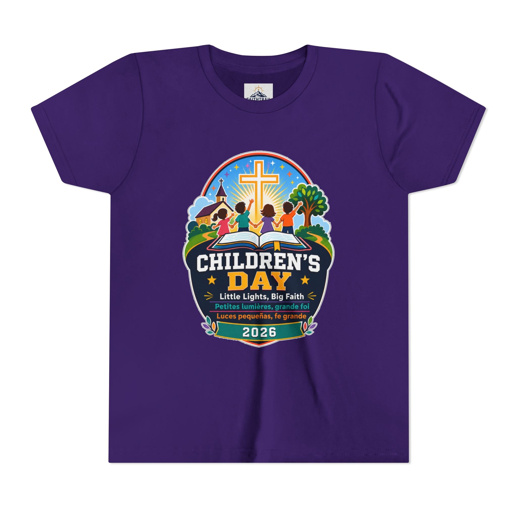 Children's Day Youth Tee – 'Little Lights, Big Faith' 2026 Church Kids T‑Shirt