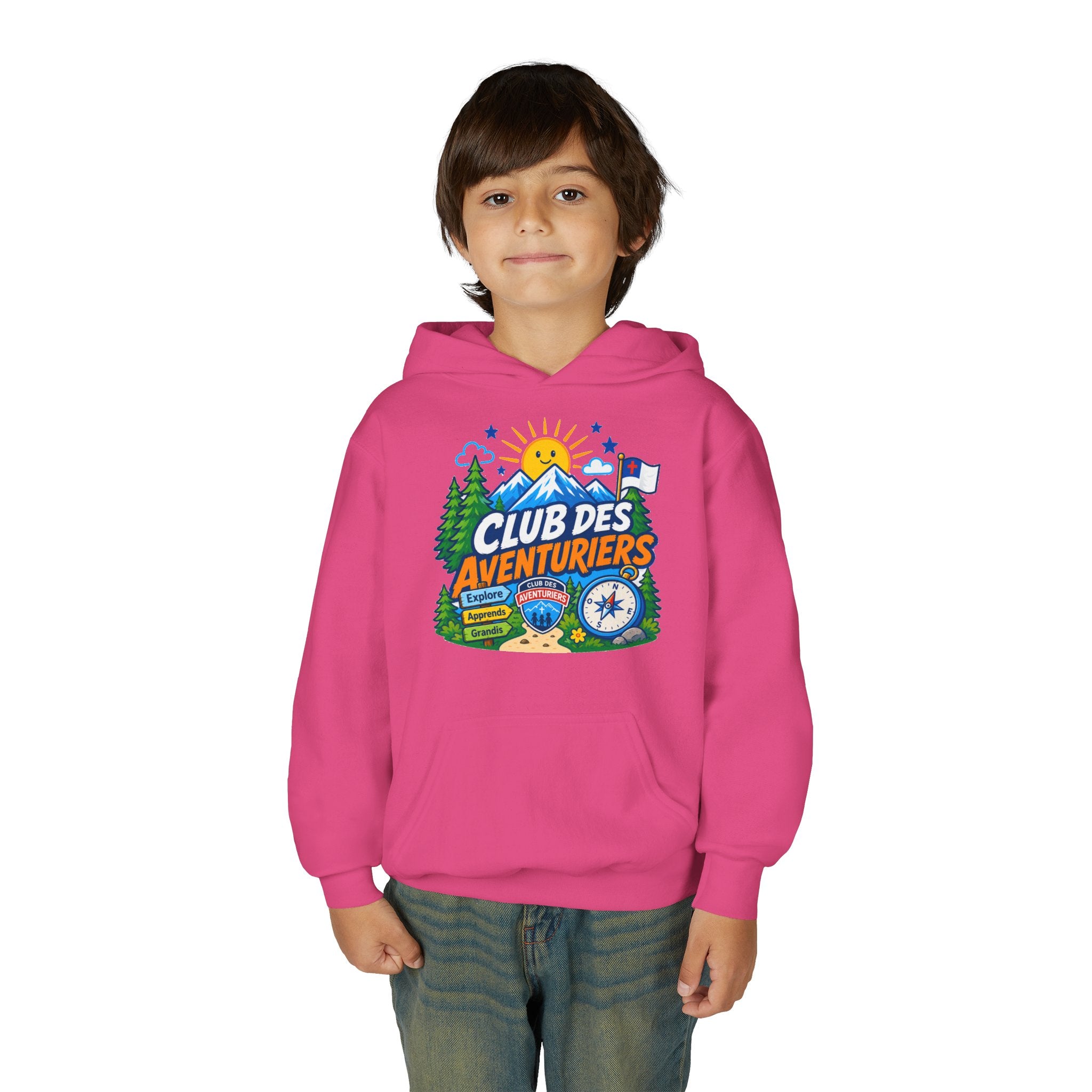 Club des Aventuriers Sweatshirt à Capuche (Enfants) | Design de Camping