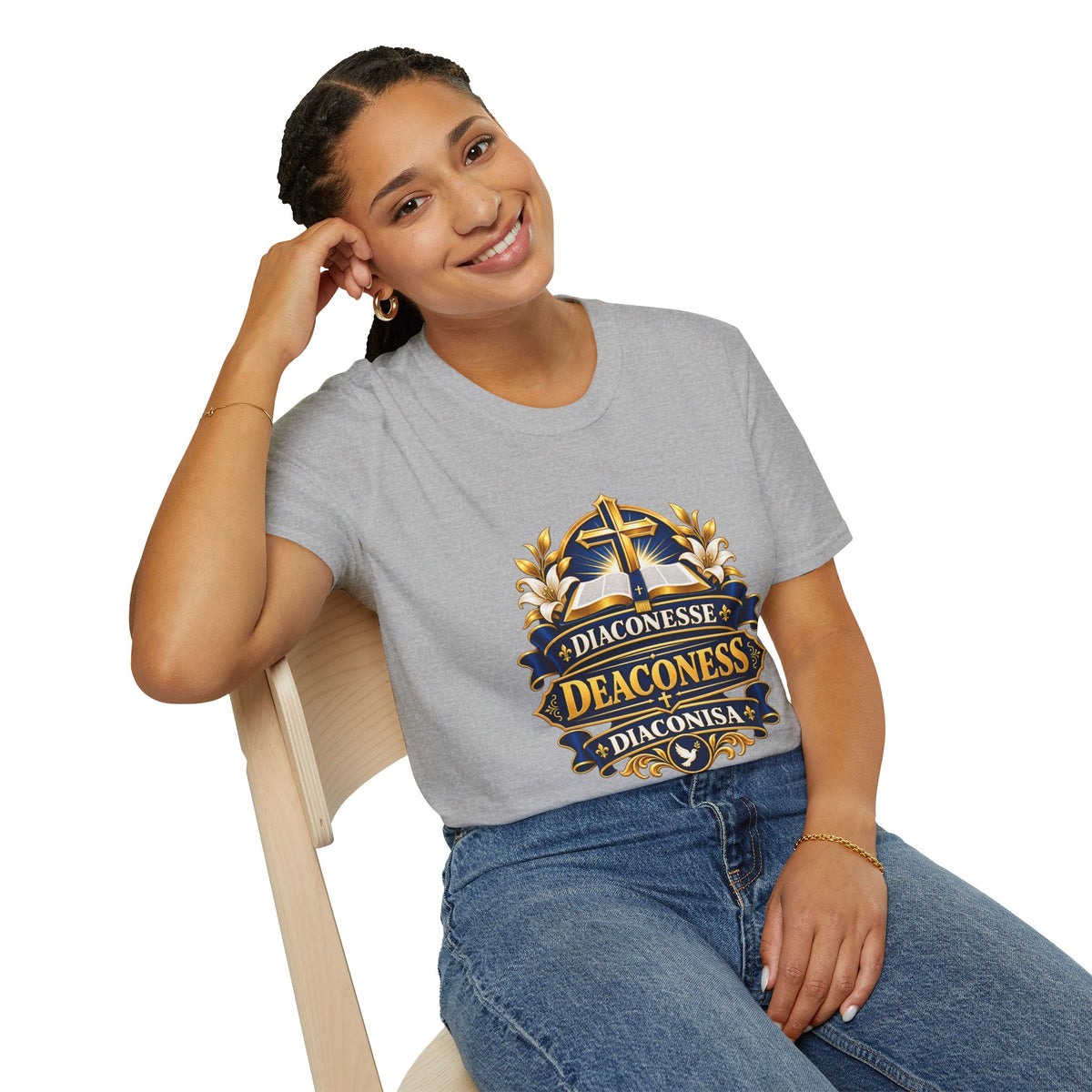 Deaconess Emblem T-Shirt — Faith-Based Christian Church Shirt
