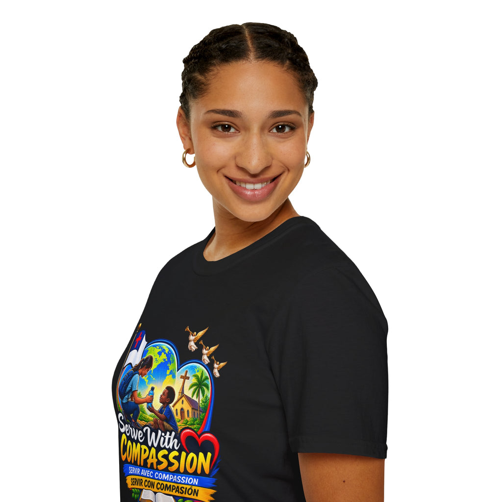 Serve With Compassion T-Shirt — Christian Faith-Based Volunteer Tee