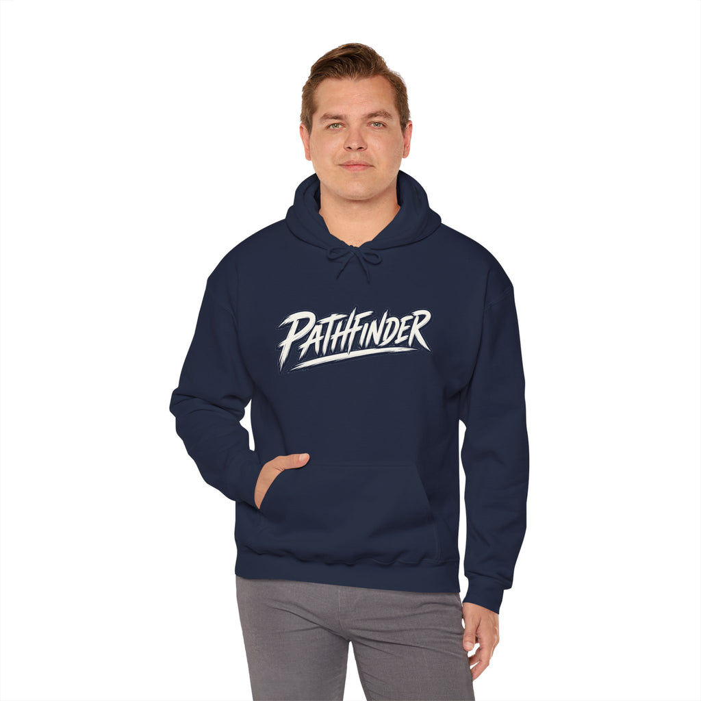 Pathfinder Graphic Hoodie — Retro Script Logo Pullover