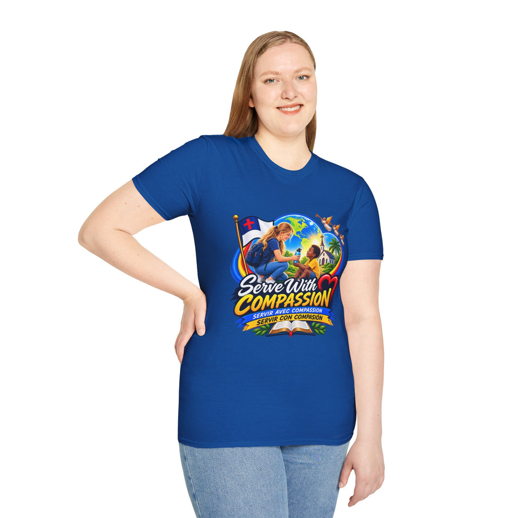 Serve With Compassion T-Shirt — Christian Volunteer Faith Tee