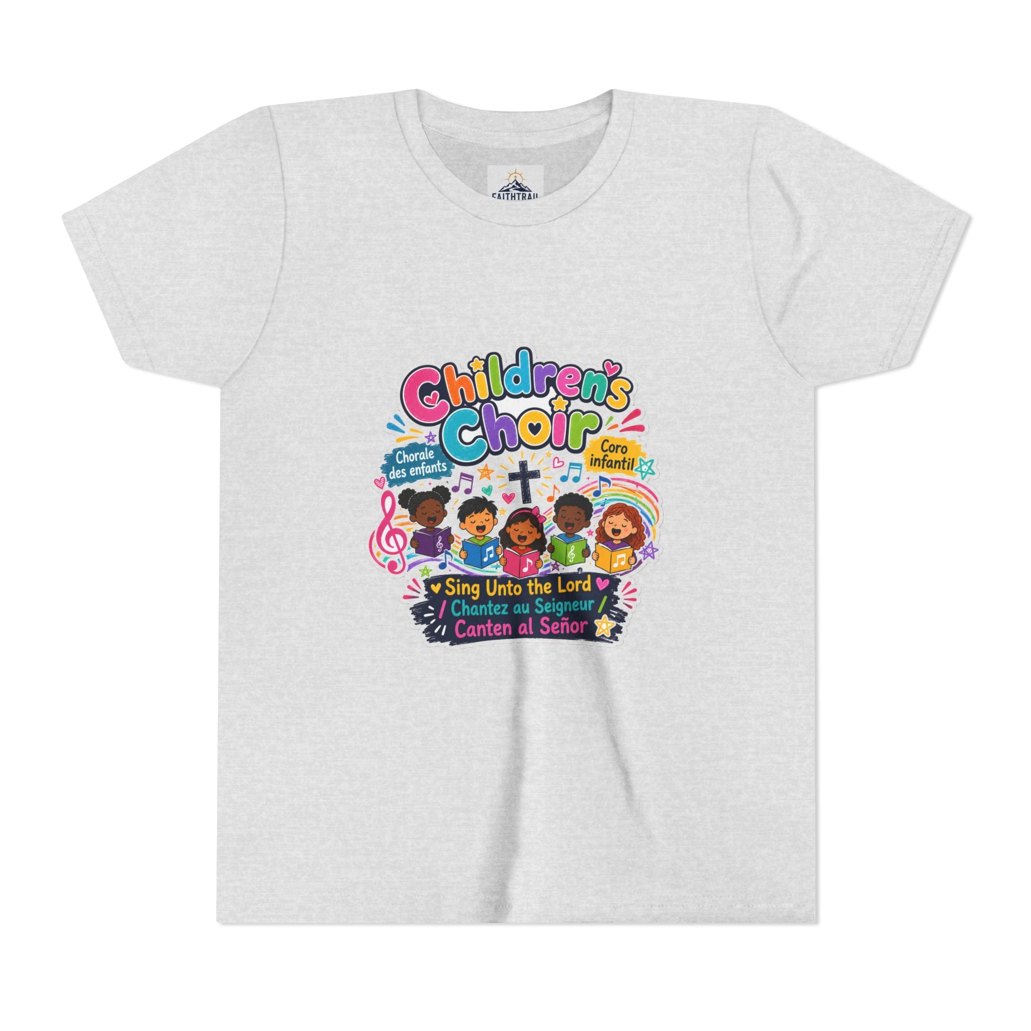 Children's Choir Youth Tee — Colorful 'Children's Choir' Gospel Music Shirt for Kids