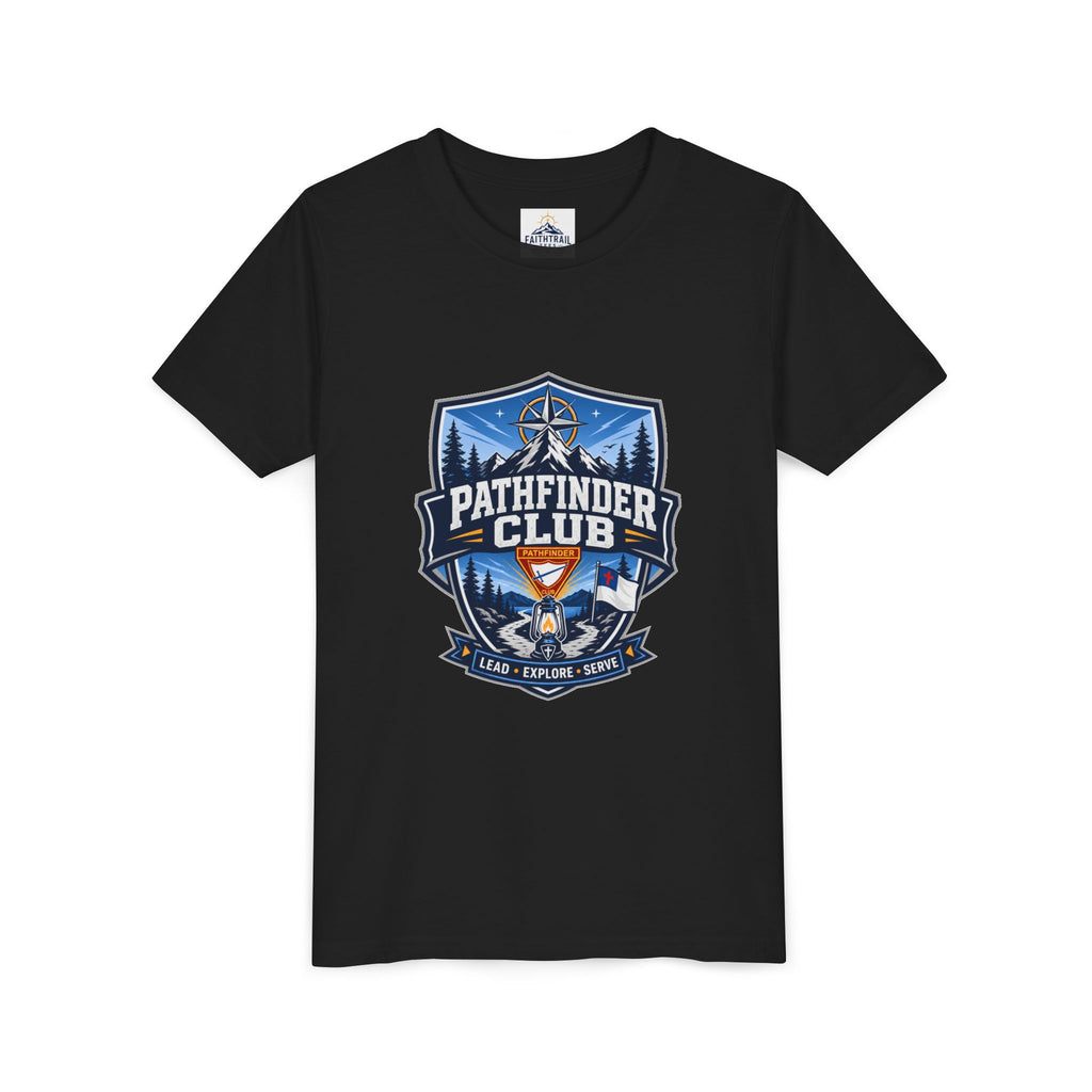Conquistadores Camiseta para jóvenes | Camping Compass, Fogata, Pinos