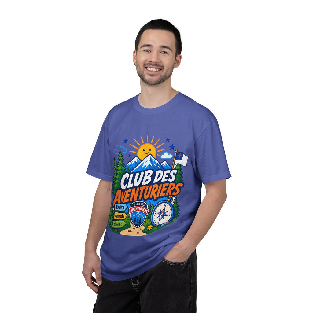 Club des Aventuriers T-Shirt Unisexe (Adultes) | Camping Boussole et Soleil