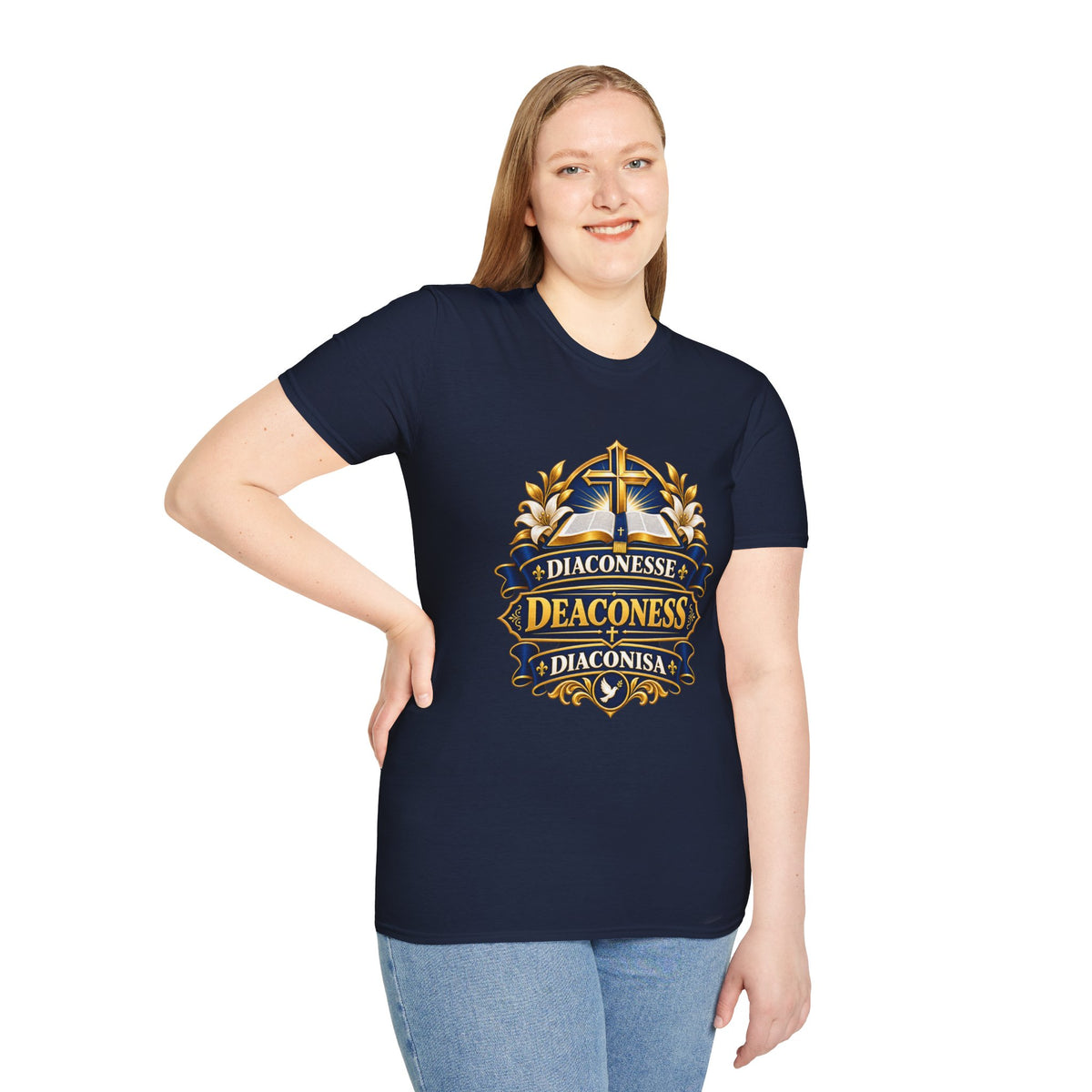 Deaconess Emblem T-Shirt — Faith-Based Christian Church Shirt