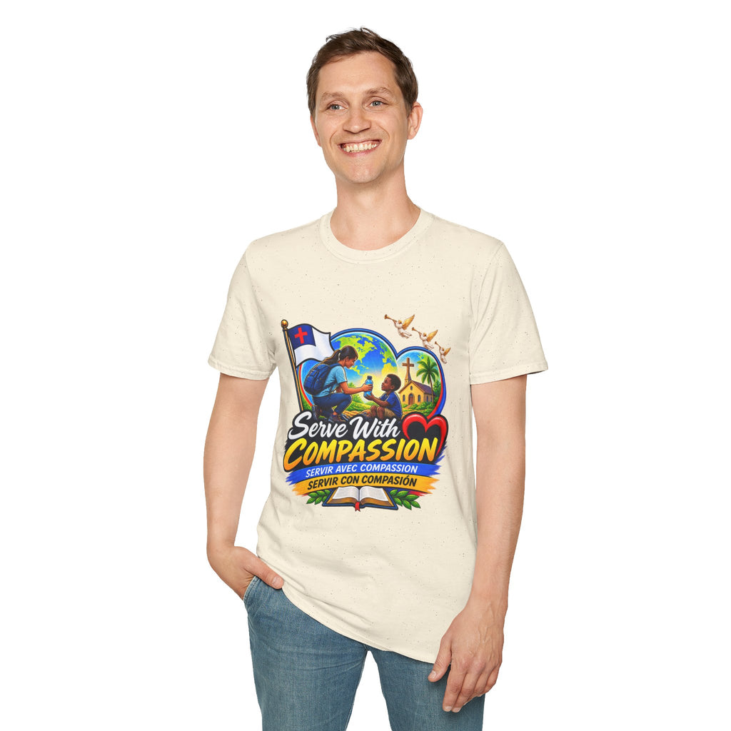 Serve With Compassion T-Shirt — Christian Faith-Based Volunteer Tee