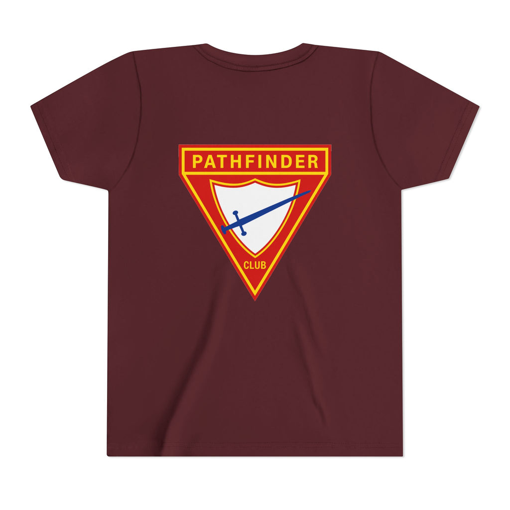 Pathfinder Club Youth Tee — Pathfinder Shield Emblem Short Sleeve Shirt