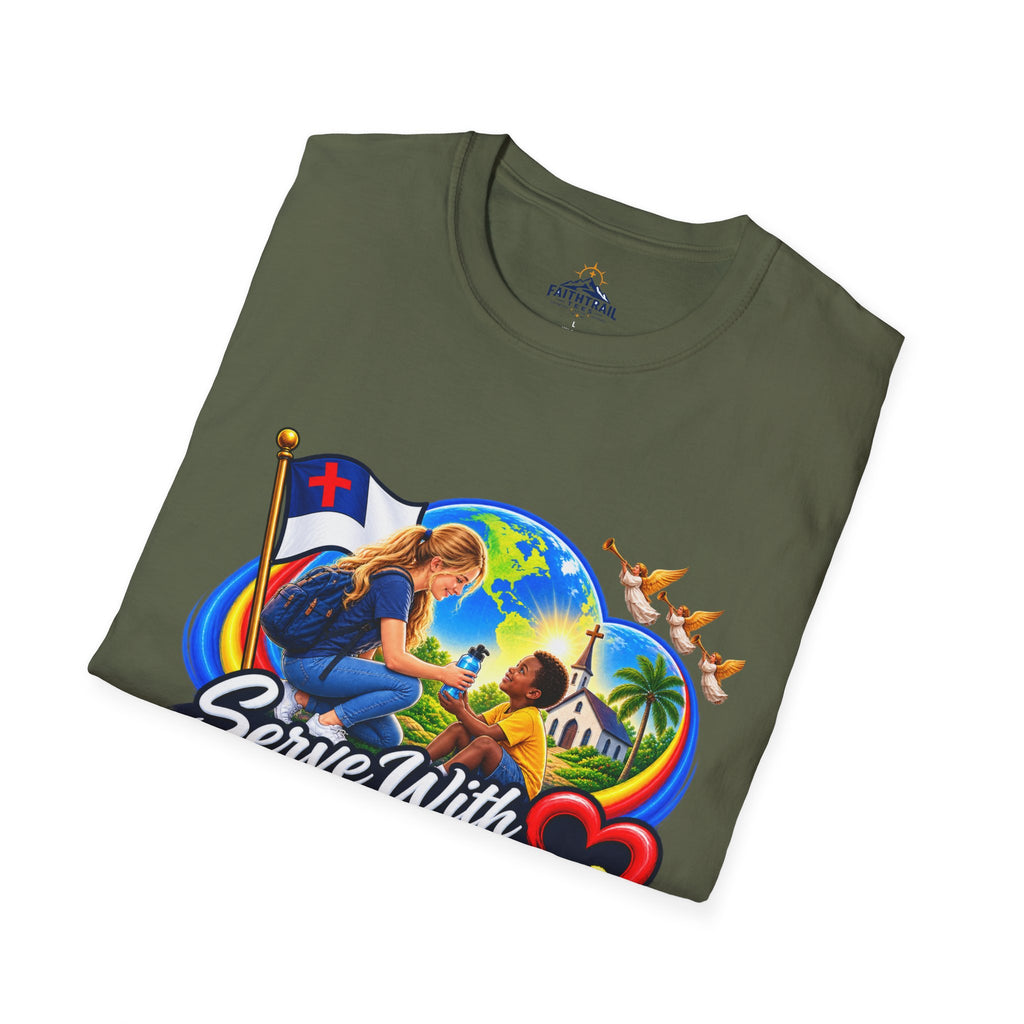 Serve With Compassion T-Shirt — Christian Volunteer Faith Tee