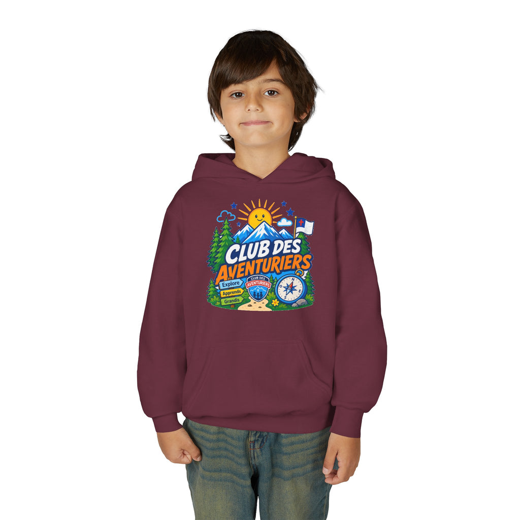 Club des Aventuriers Sweatshirt à Capuche (Enfants) | Design de Camping