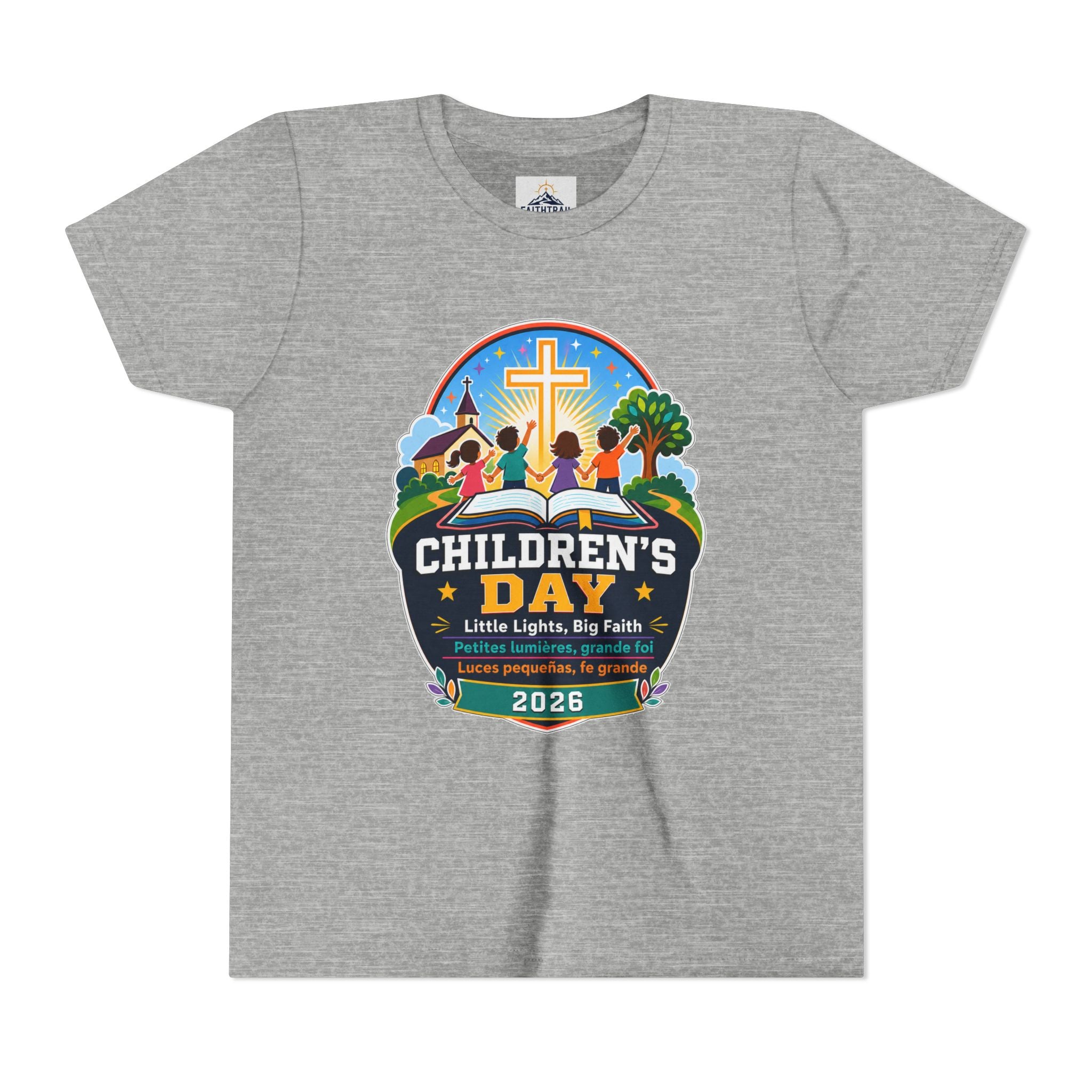Children's Day Youth Tee – 'Little Lights, Big Faith' 2026 Church Kids T‑Shirt
