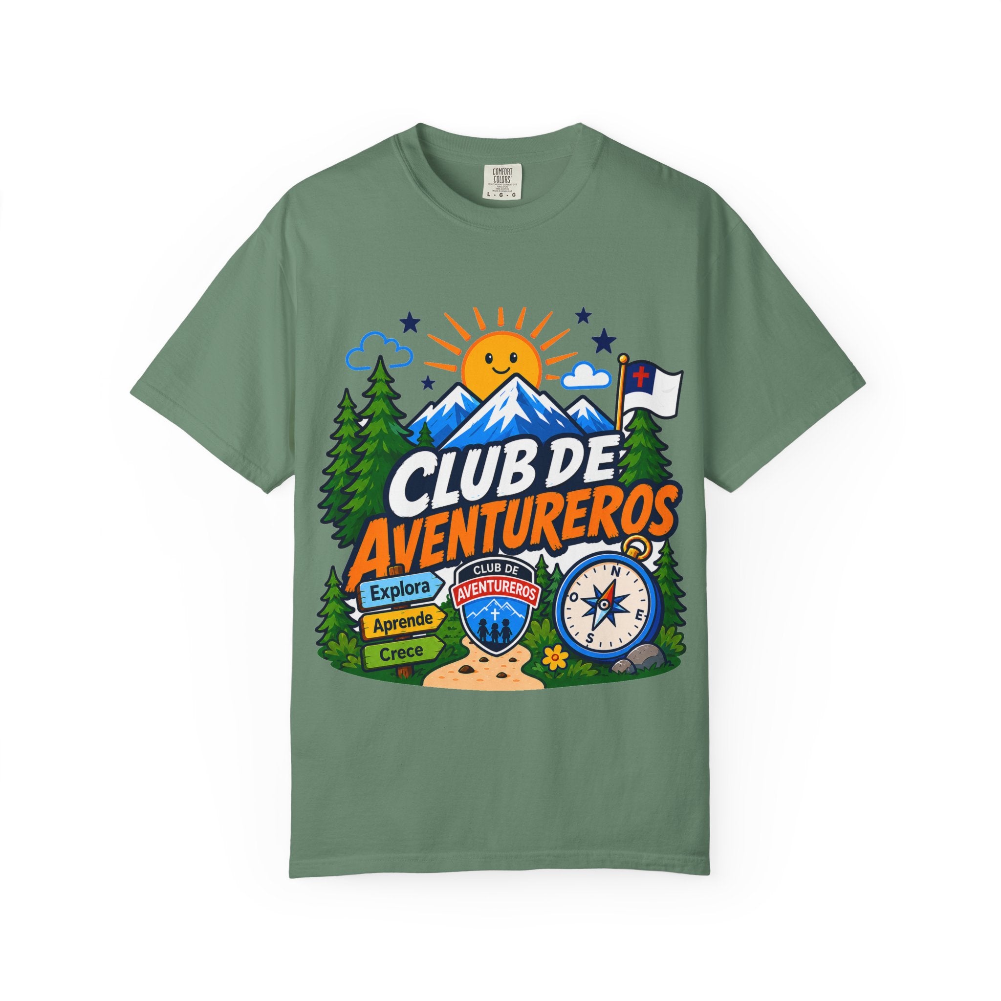 Club de Aventureros Camiseta (Adultos) | Camping, Brújula y Sol