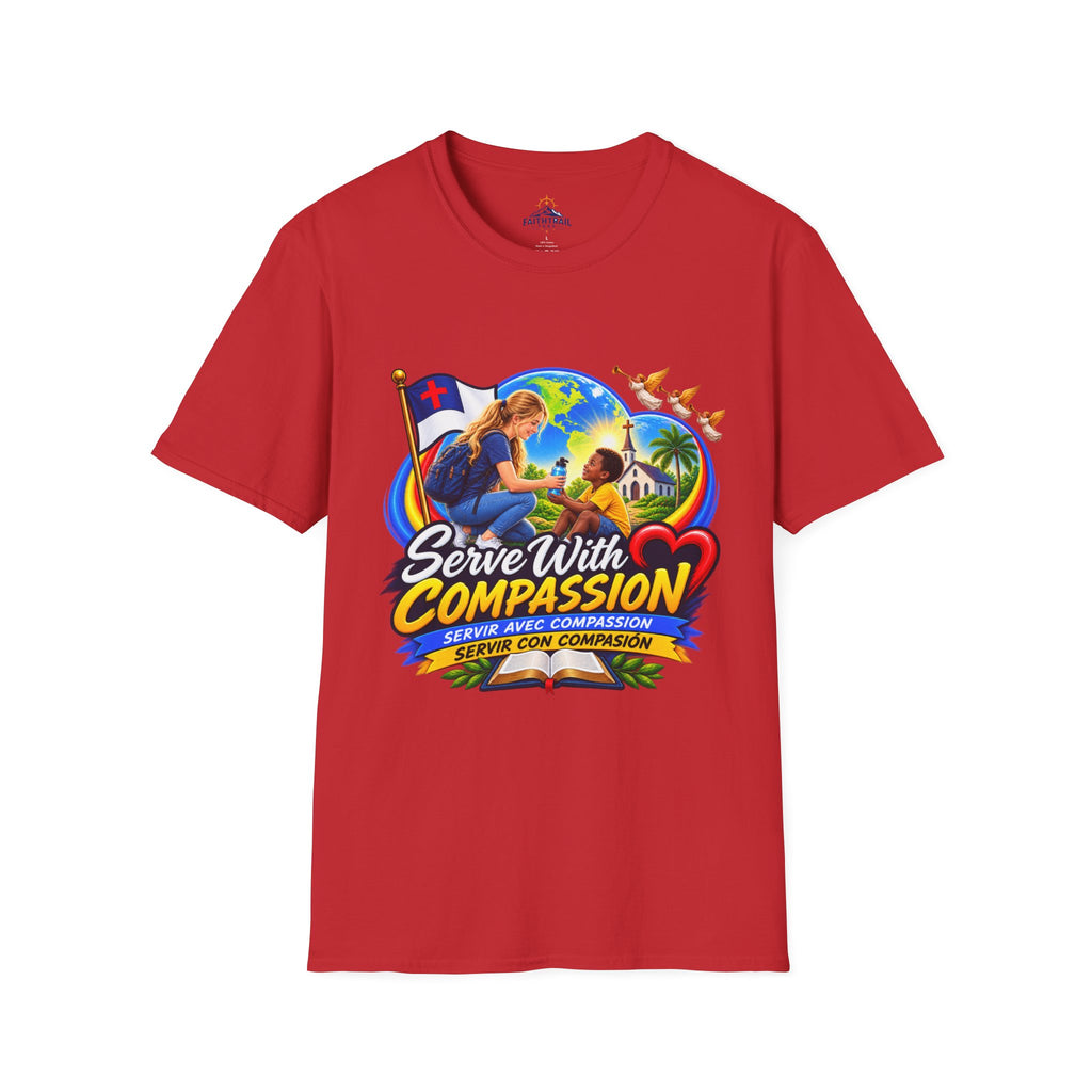 Serve With Compassion T-Shirt — Christian Volunteer Faith Tee