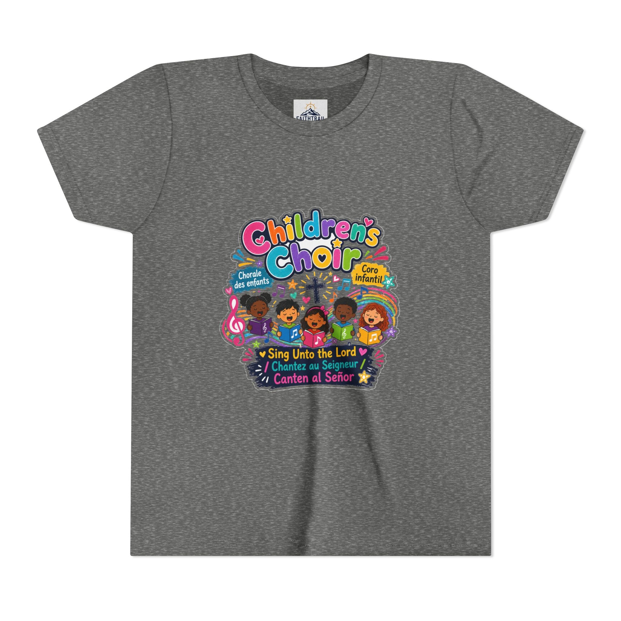 Children's Choir Youth Tee — Colorful 'Children's Choir' Gospel Music Shirt for Kids