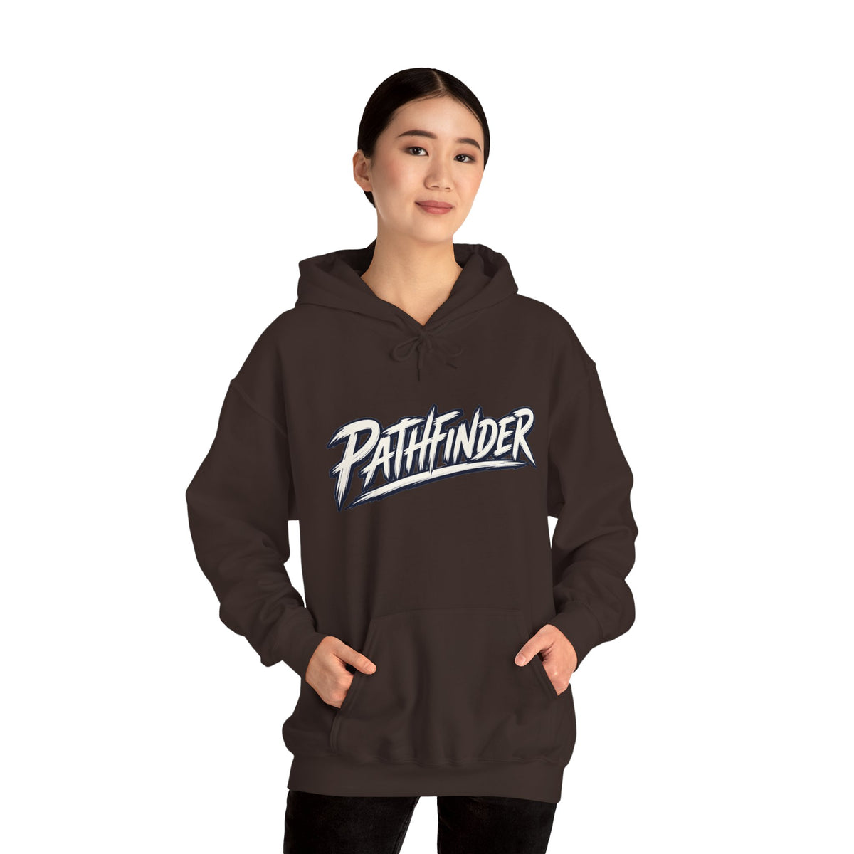 Pathfinder Graphic Hoodie — Retro Script Logo Pullover