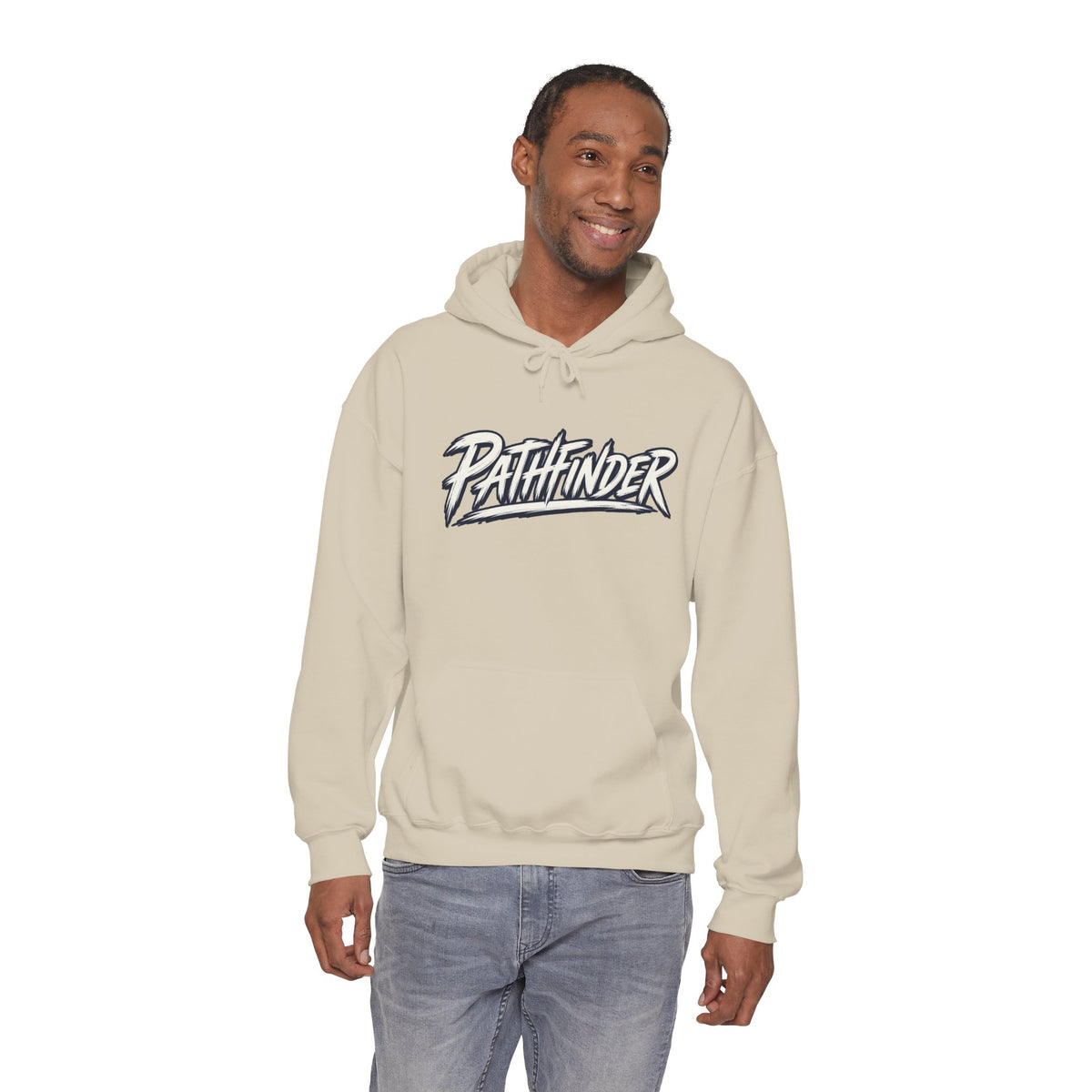 Pathfinder Graphic Hoodie — Retro Script Logo Pullover