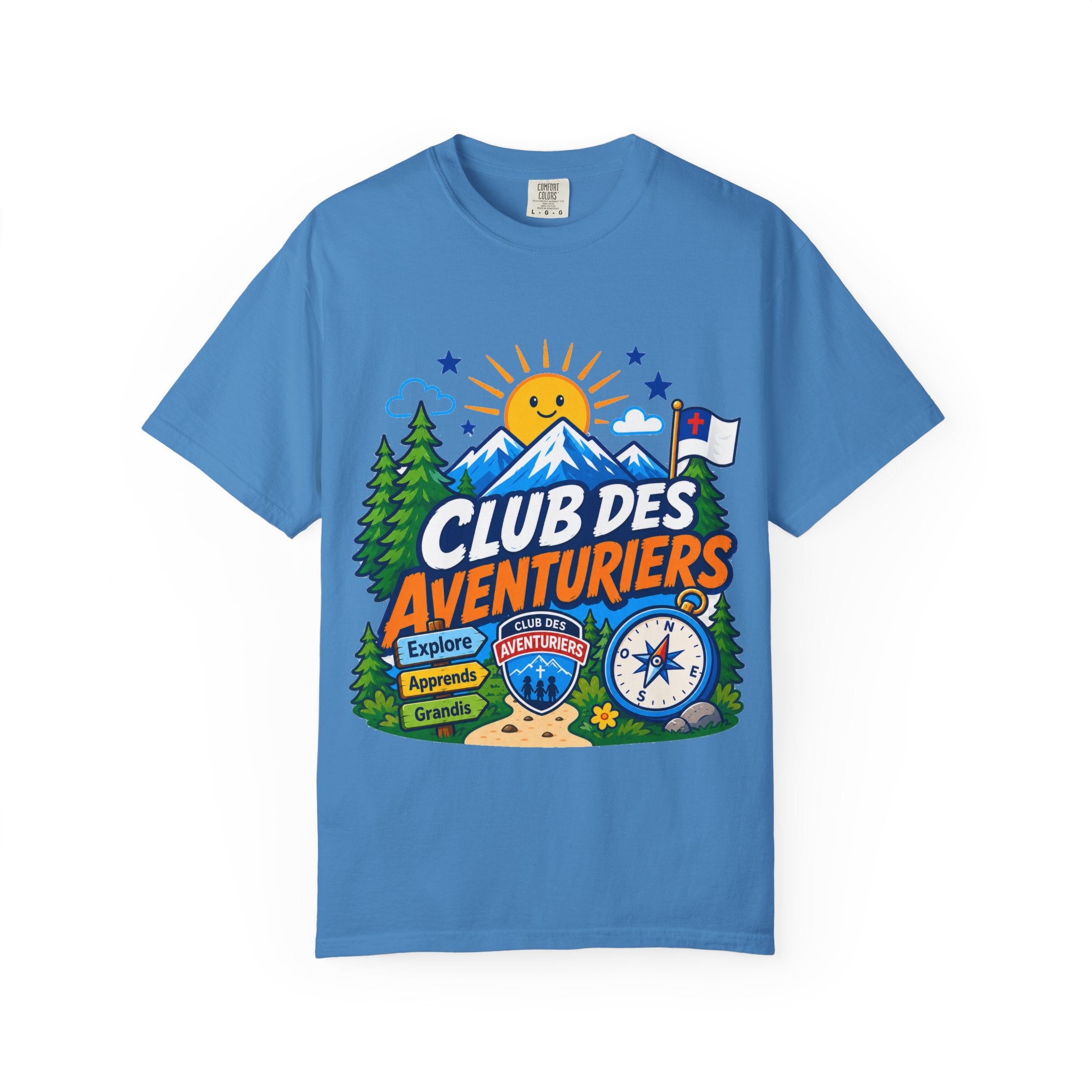 Club des Aventuriers T-Shirt Unisexe (Adultes) | Camping Boussole et Soleil