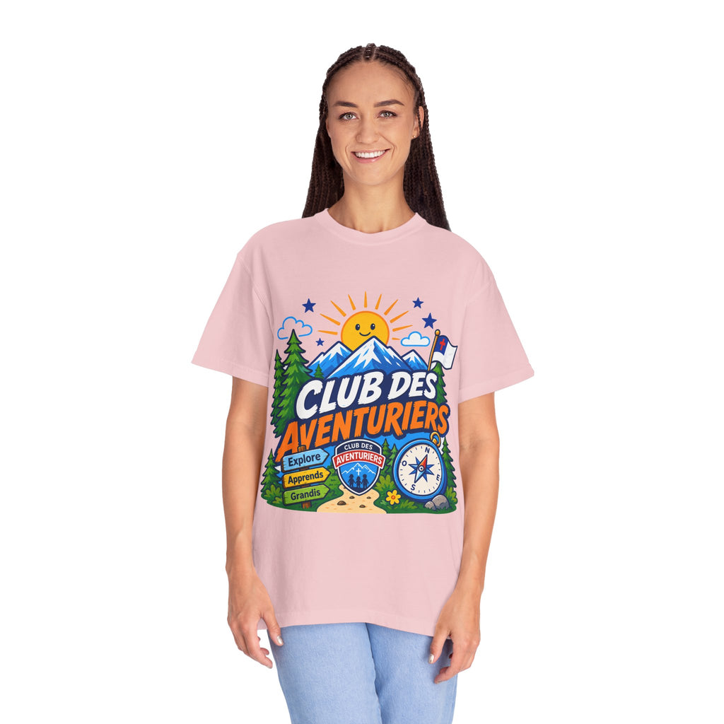 Club des Aventuriers T-Shirt Unisexe (Adultes) | Camping Boussole et Soleil