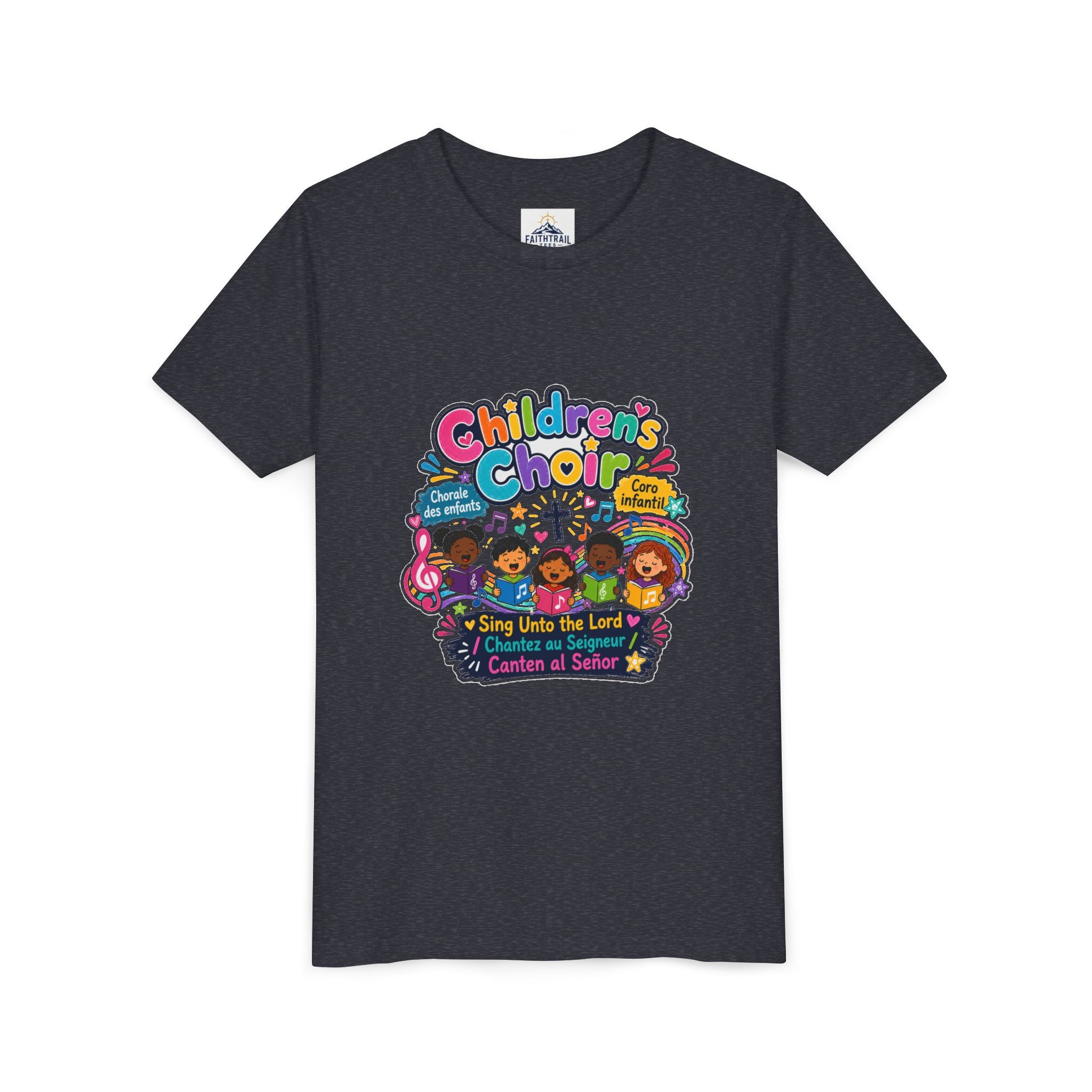 Children's Choir Youth Tee — Colorful 'Children's Choir' Gospel Music Shirt for Kids