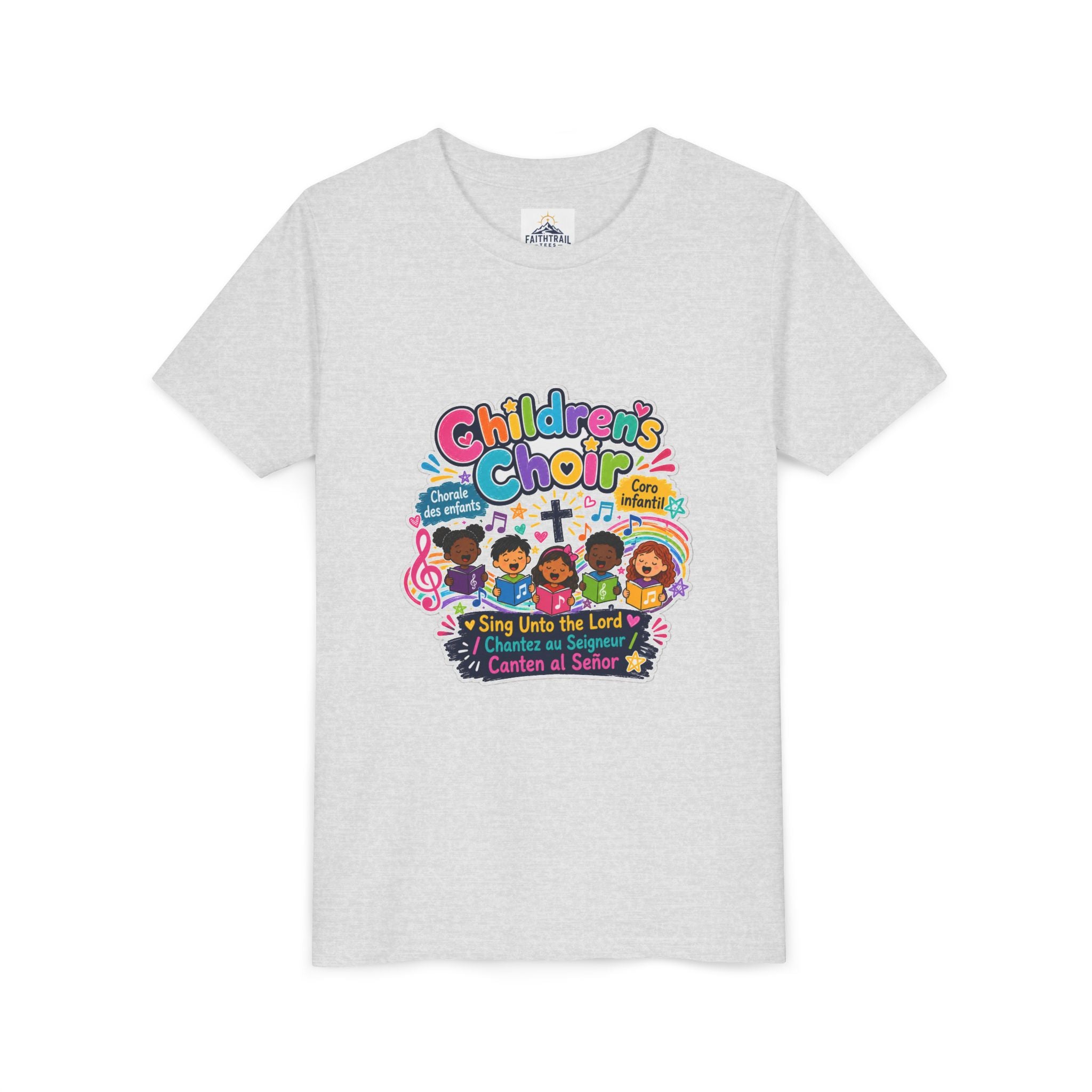 Children's Choir Youth Tee — Colorful 'Children's Choir' Gospel Music Shirt for Kids
