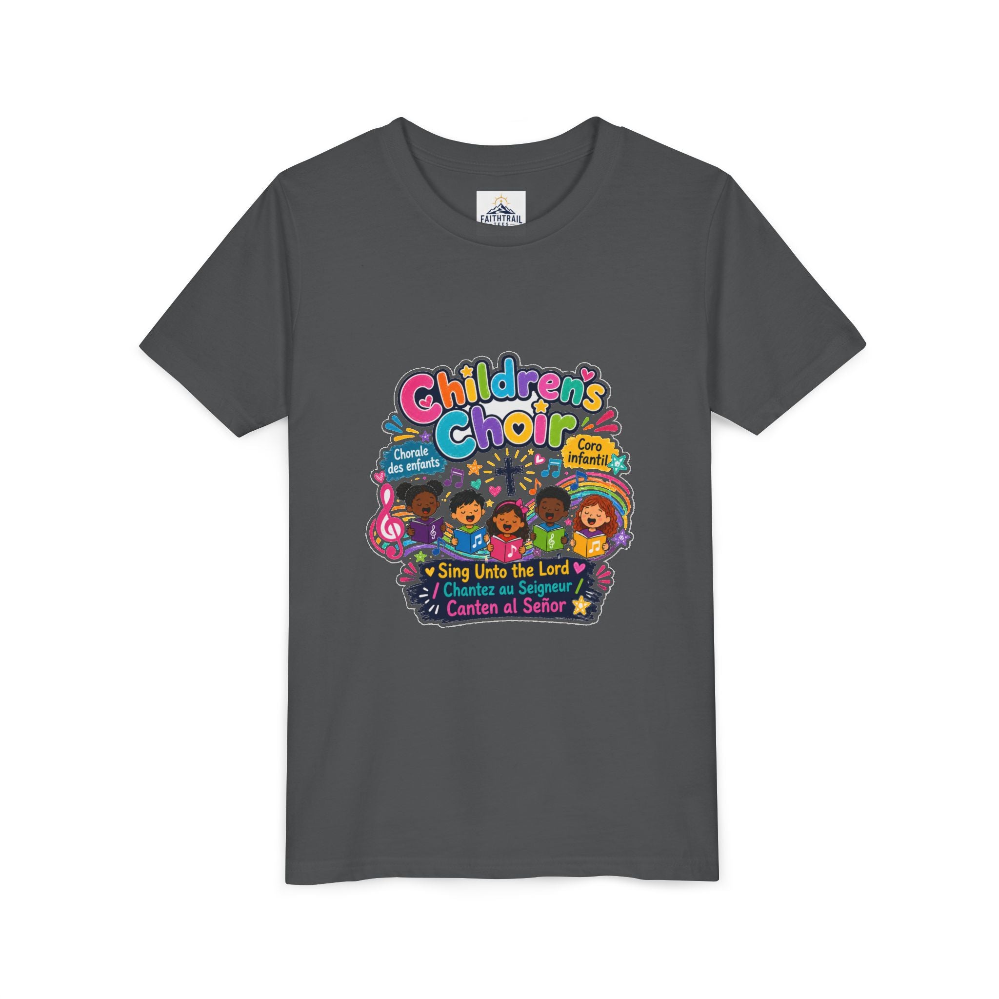 Children's Choir Youth Tee — Colorful 'Children's Choir' Gospel Music Shirt for Kids