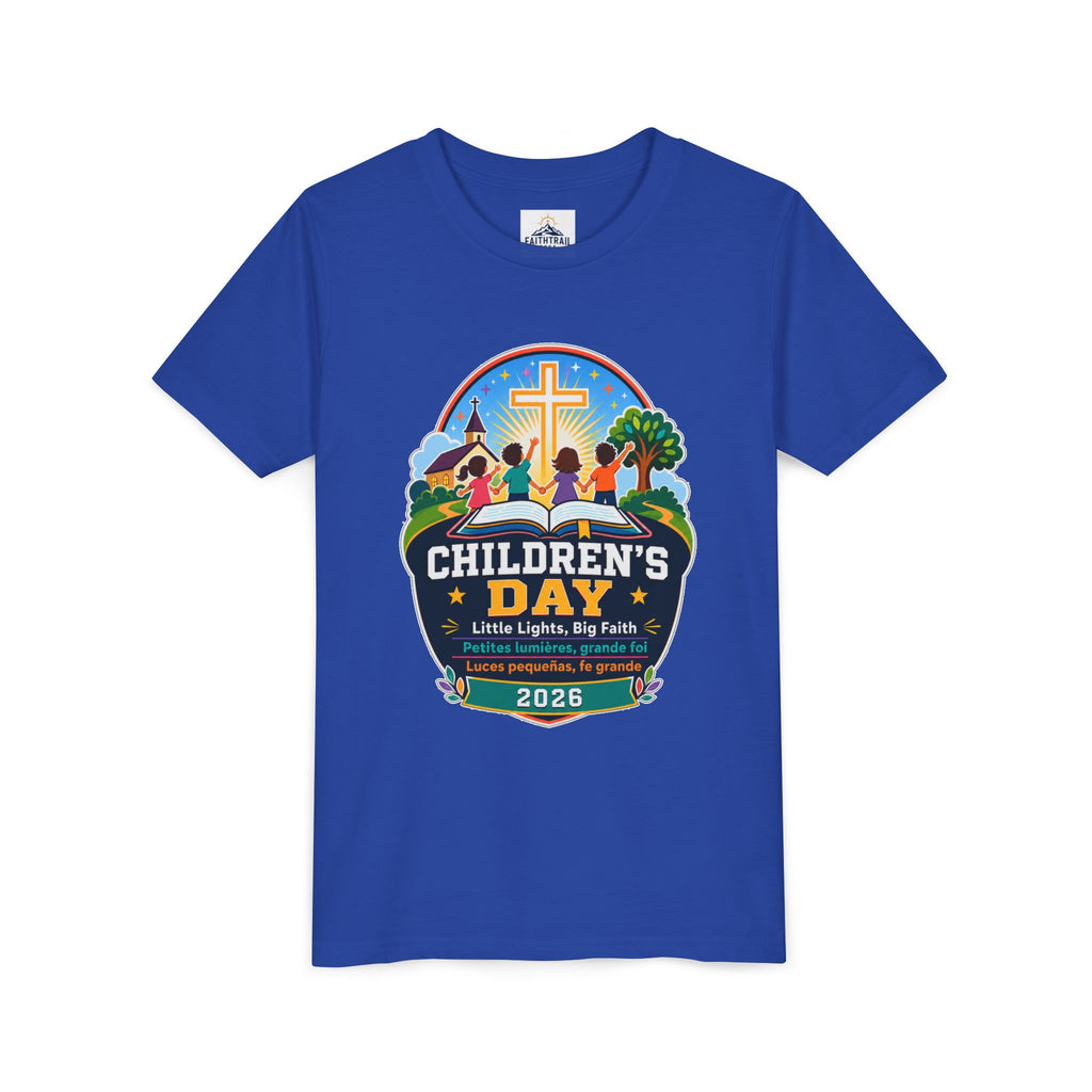 Children's Day Youth Tee – 'Little Lights, Big Faith' 2026 Church Kids T‑Shirt