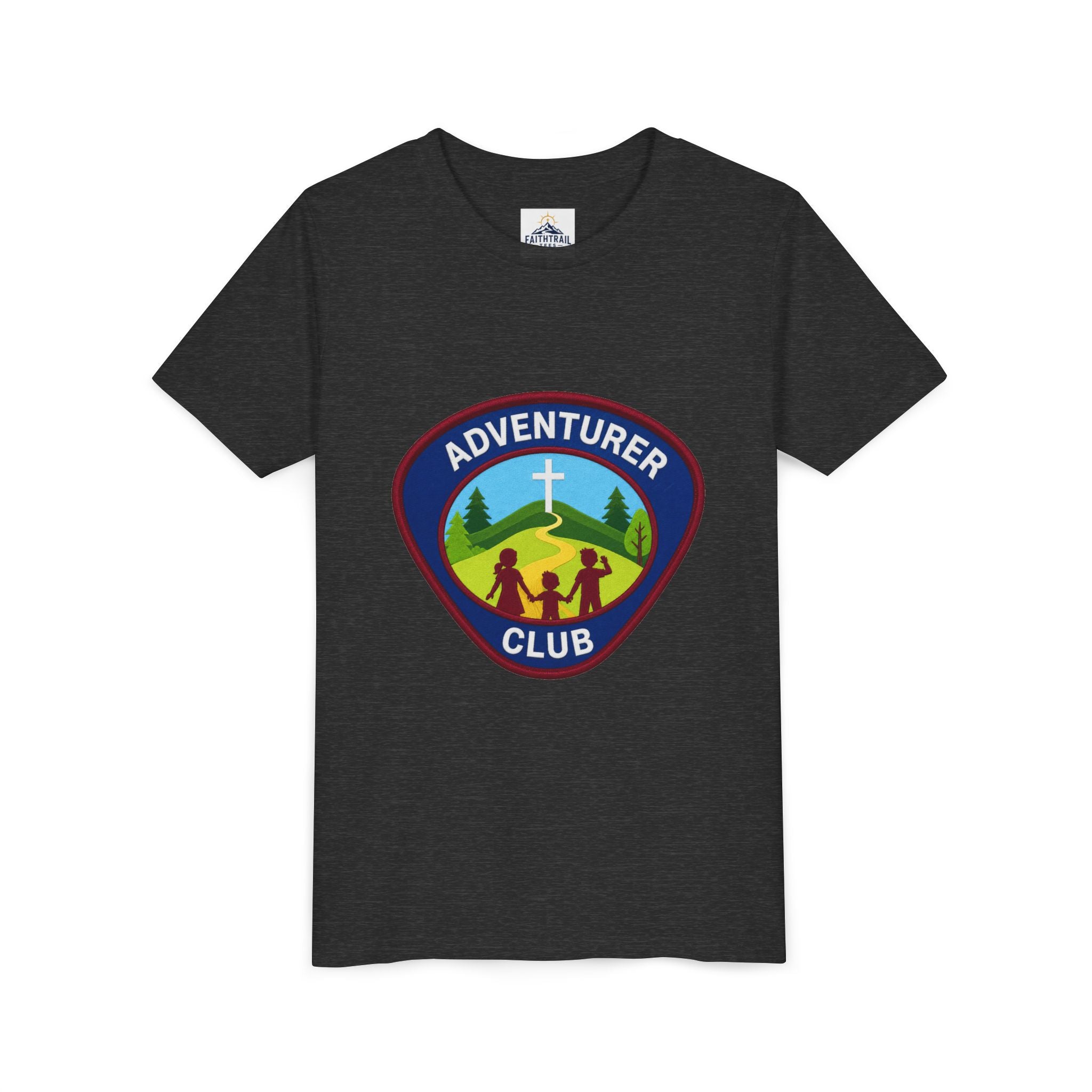 Adventurer Club Youth Tee – Christian Kids Outdoor Badge Shirt