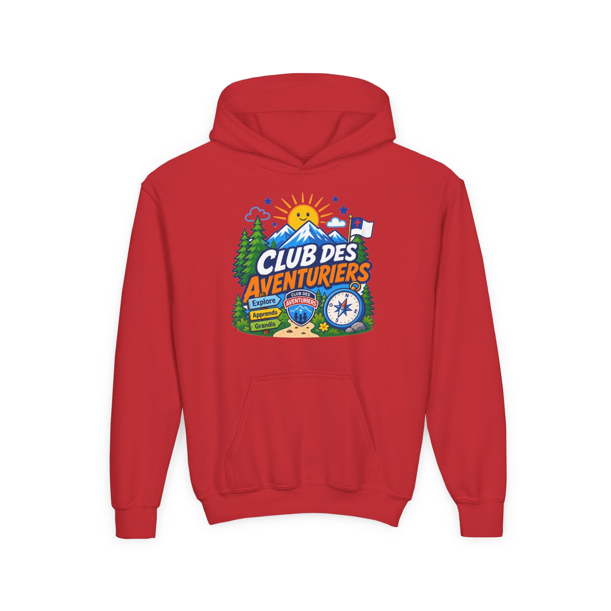 Club des Aventuriers Sweatshirt à Capuche (Enfants) | Design de Camping