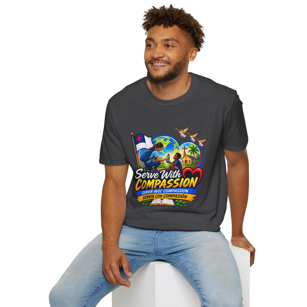 Serve With Compassion T-Shirt — Christian Faith-Based Volunteer Tee