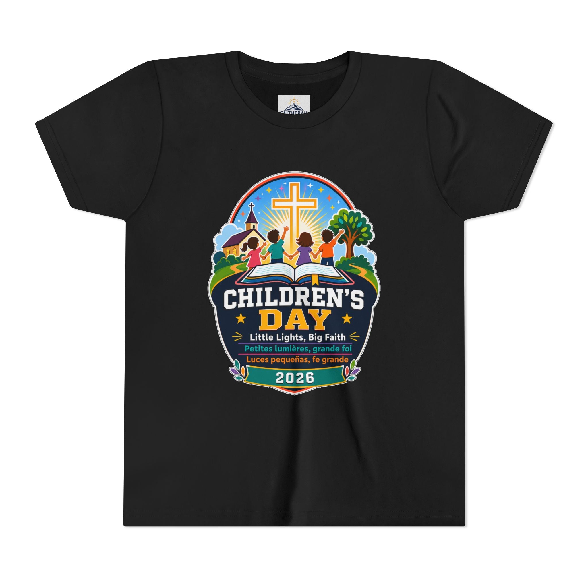 Children's Day Youth Tee – 'Little Lights, Big Faith' 2026 Church Kids T‑Shirt
