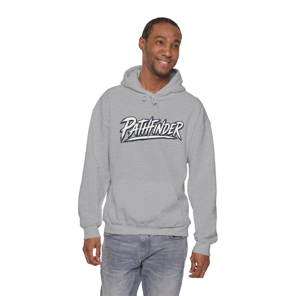 Pathfinder Graphic Hoodie — Retro Script Logo Pullover
