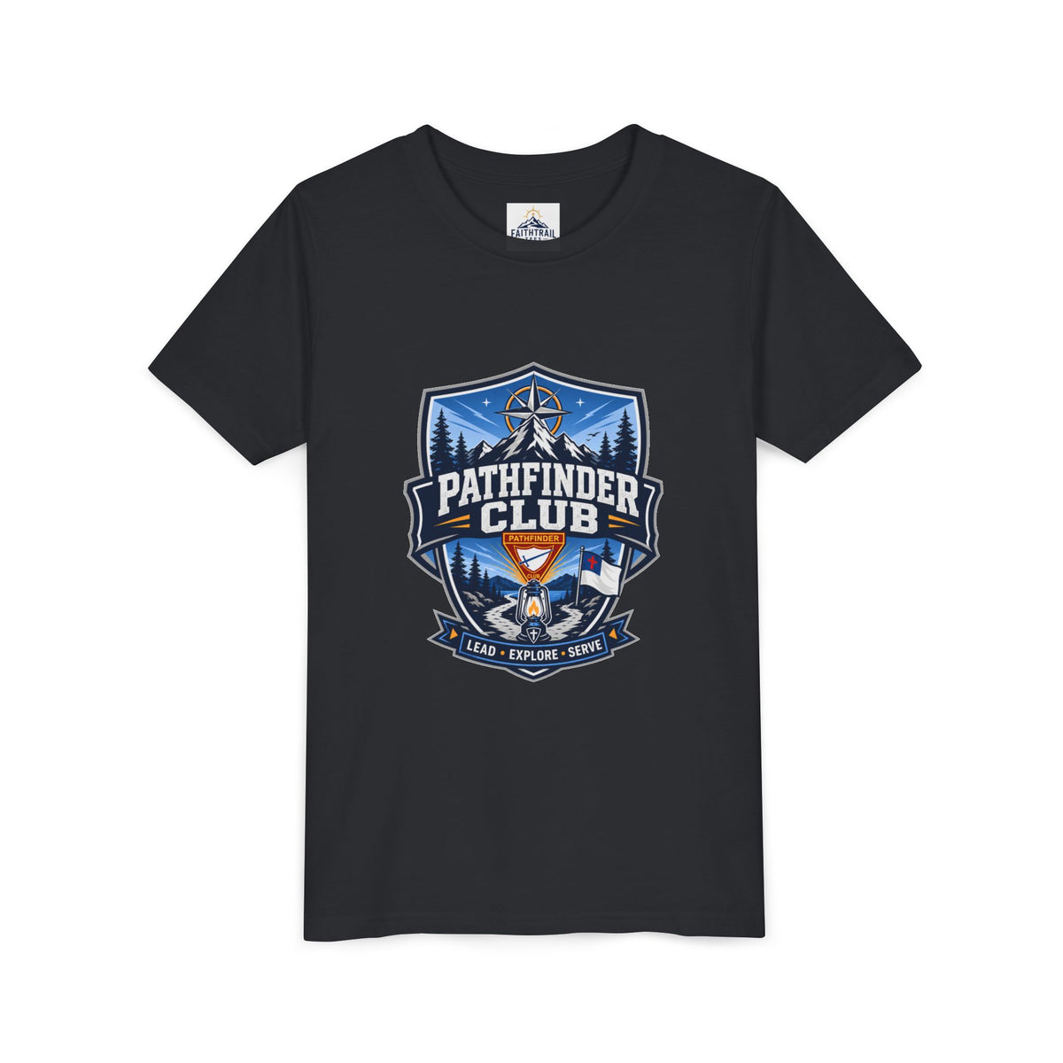Conquistadores Camiseta para jóvenes | Camping Compass, Fogata, Pinos