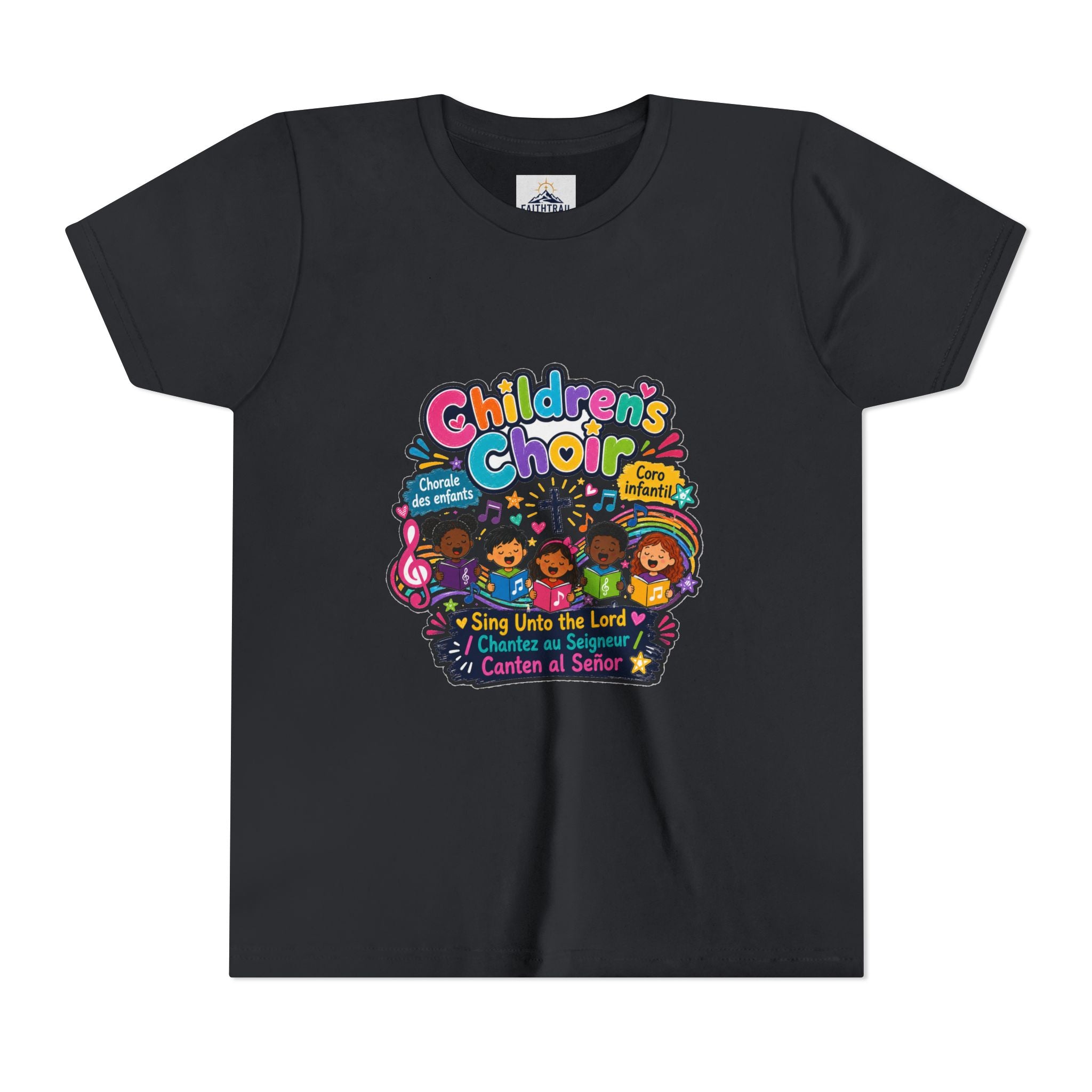 Children's Choir Youth Tee — Colorful 'Children's Choir' Gospel Music Shirt for Kids
