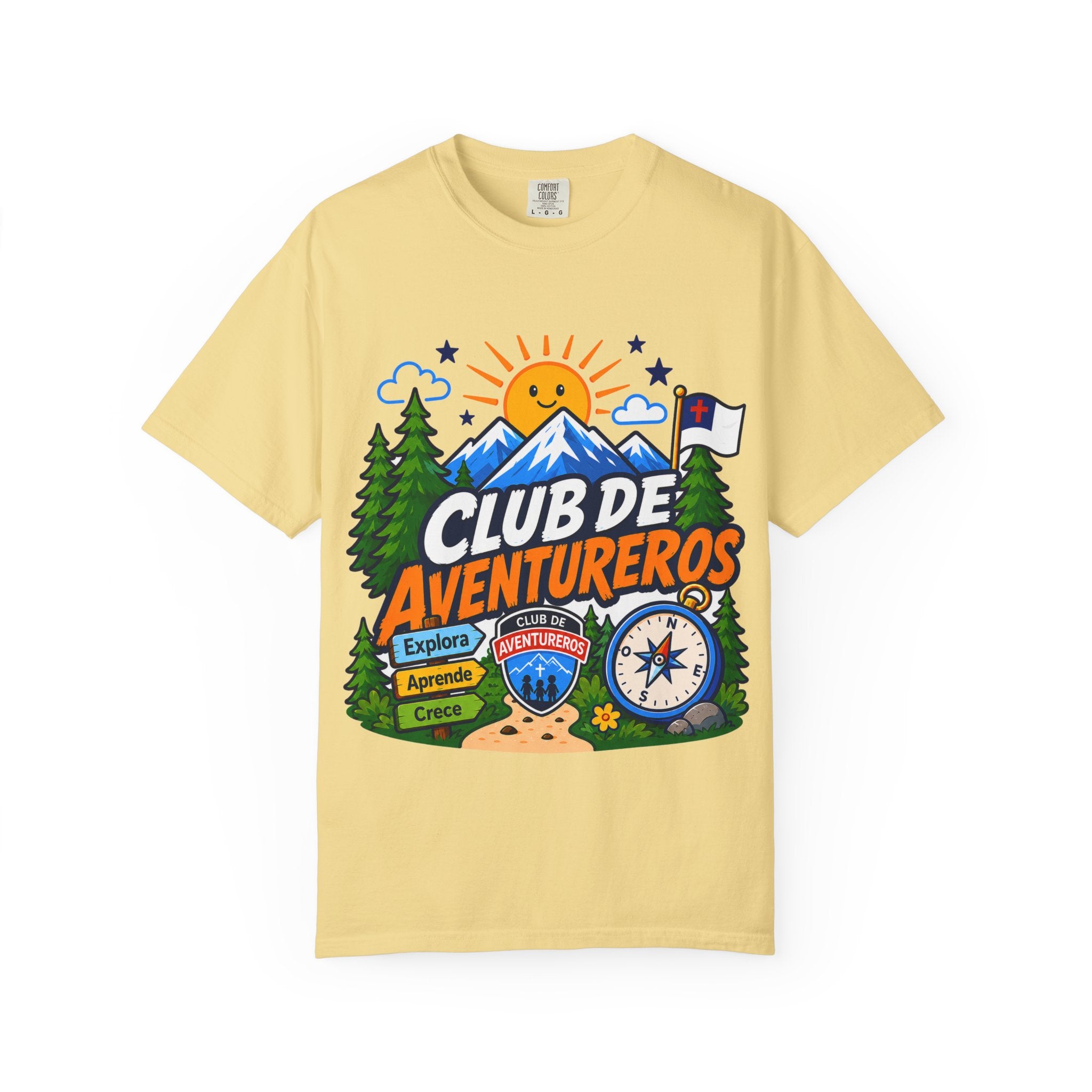 Club de Aventureros Camiseta (Adultos) | Camping, Brújula y Sol
