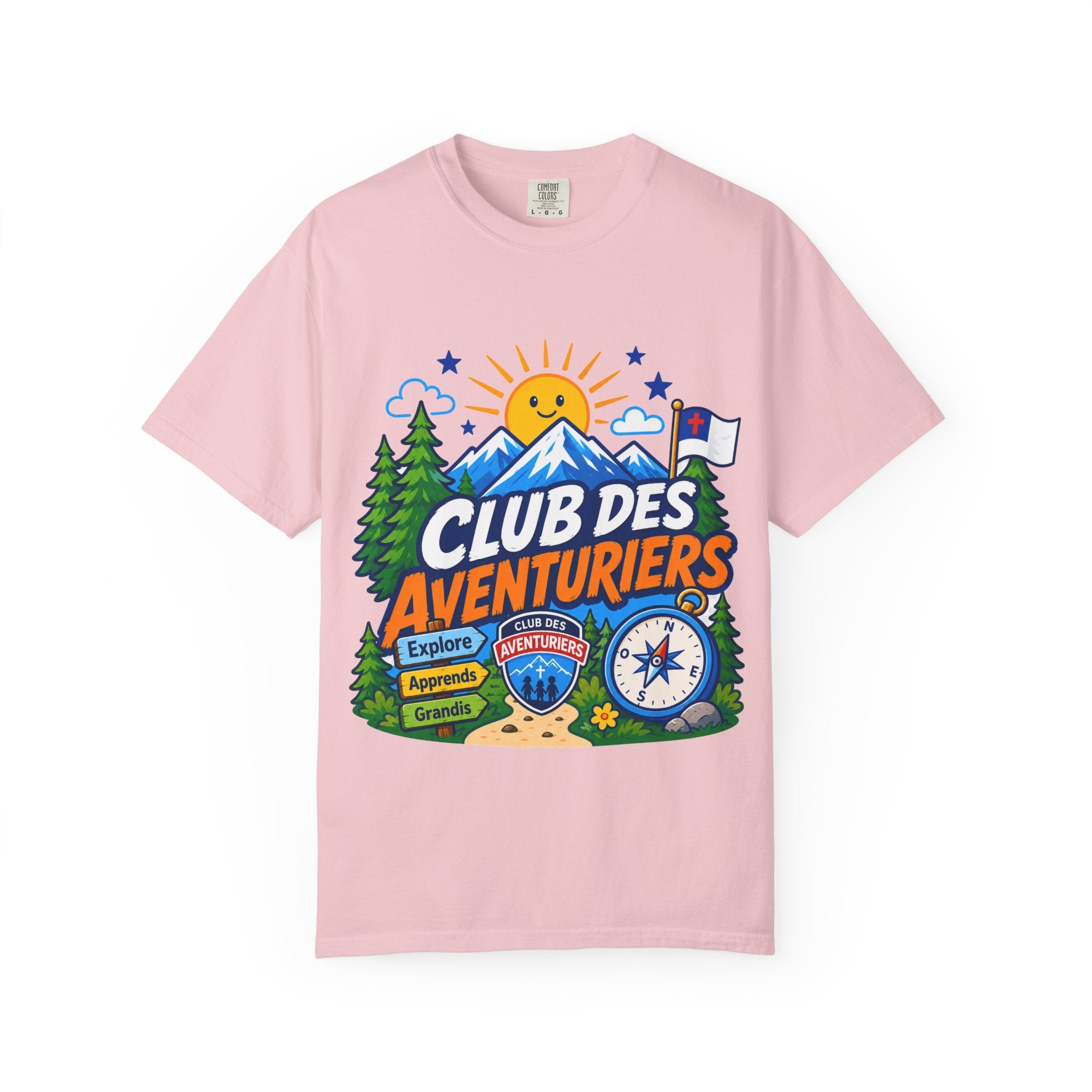 Club des Aventuriers T-Shirt Unisexe (Adultes) | Camping Boussole et Soleil